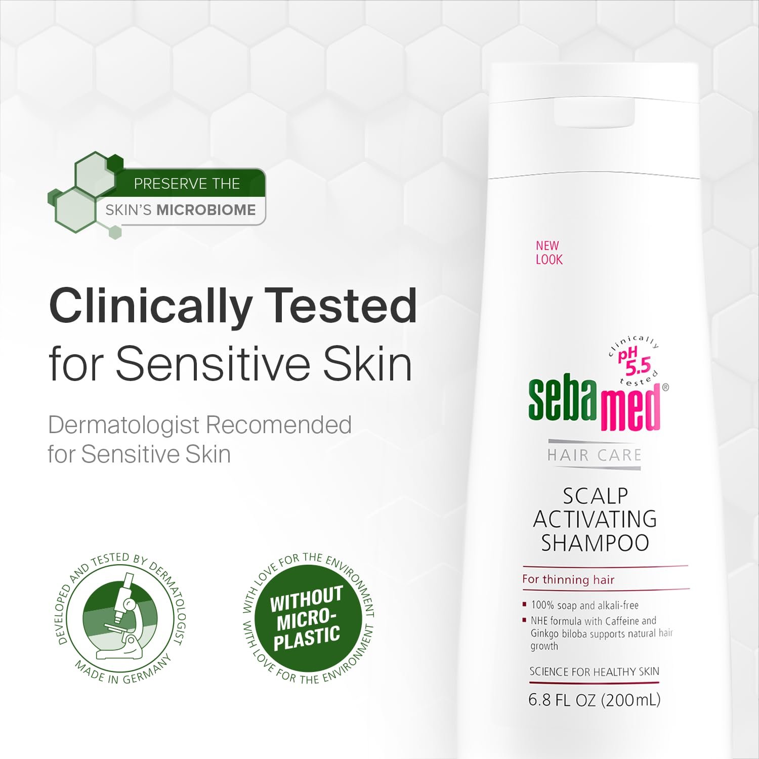 SEBAMED Scalp Activating Shampoo for Thinning Hair Supports Natural Hair Growth Helps Fight Hair Loss Dermatologist Recommended 6.8 Fluid Ounces (200 Milliliters) - Image 6