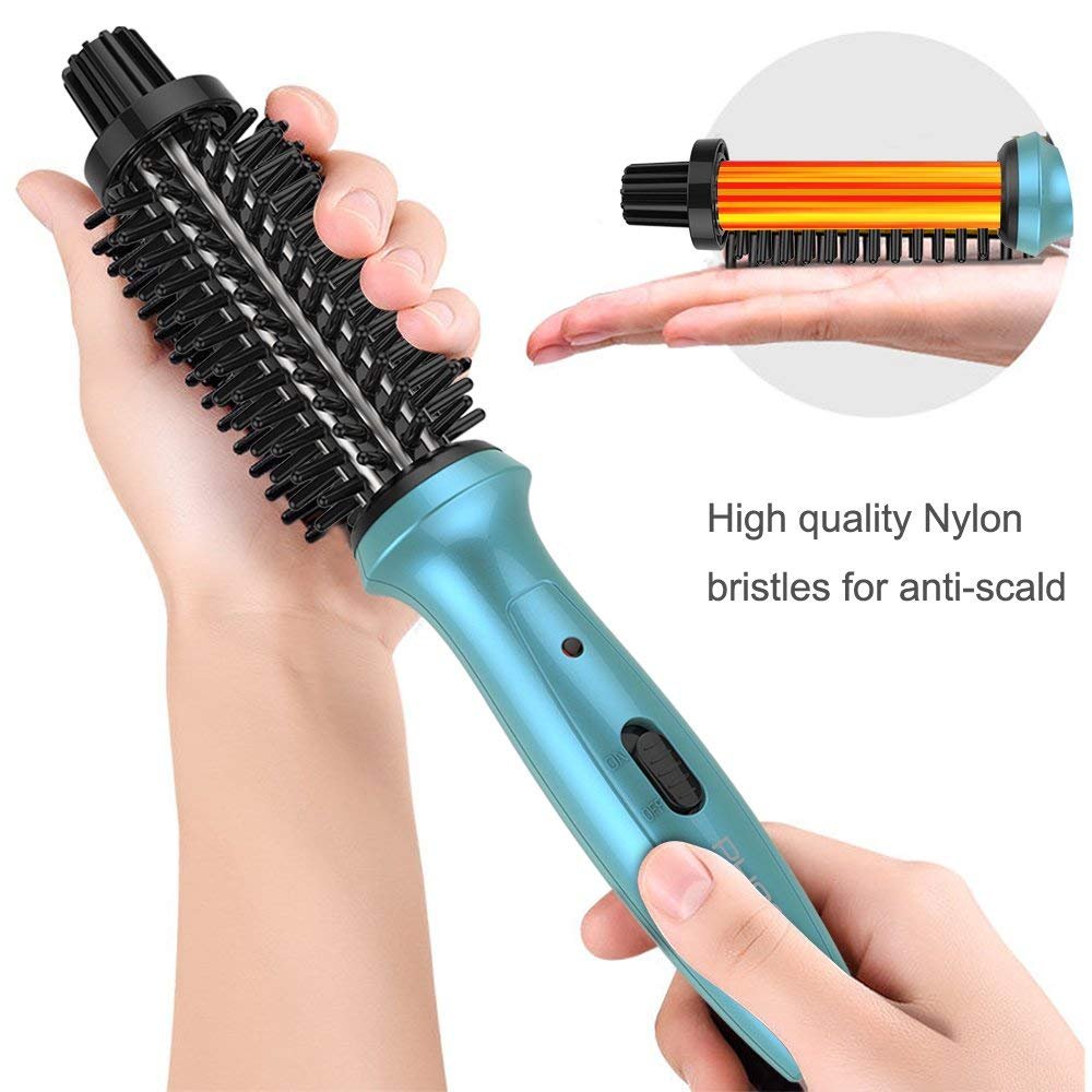 Mini Curling Iron PHOEBE 3/4 Inch Dual Voltage Ceramic Tourmaline Ionic Hot Curler Brush with Traveling Bag for Europe, Professional, Travel for Short Hair - Image 6