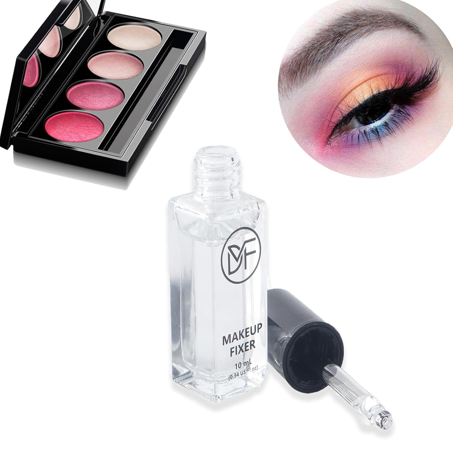 Makeup Fixer Cosmetics Pigment Activator,Makeup Mixing Liquid,Durability Waterproof Transparent Make-up Fixer Liquid Drops,Eyeshadow Sealant 10mL/0.34 US FL OZ - Image 6