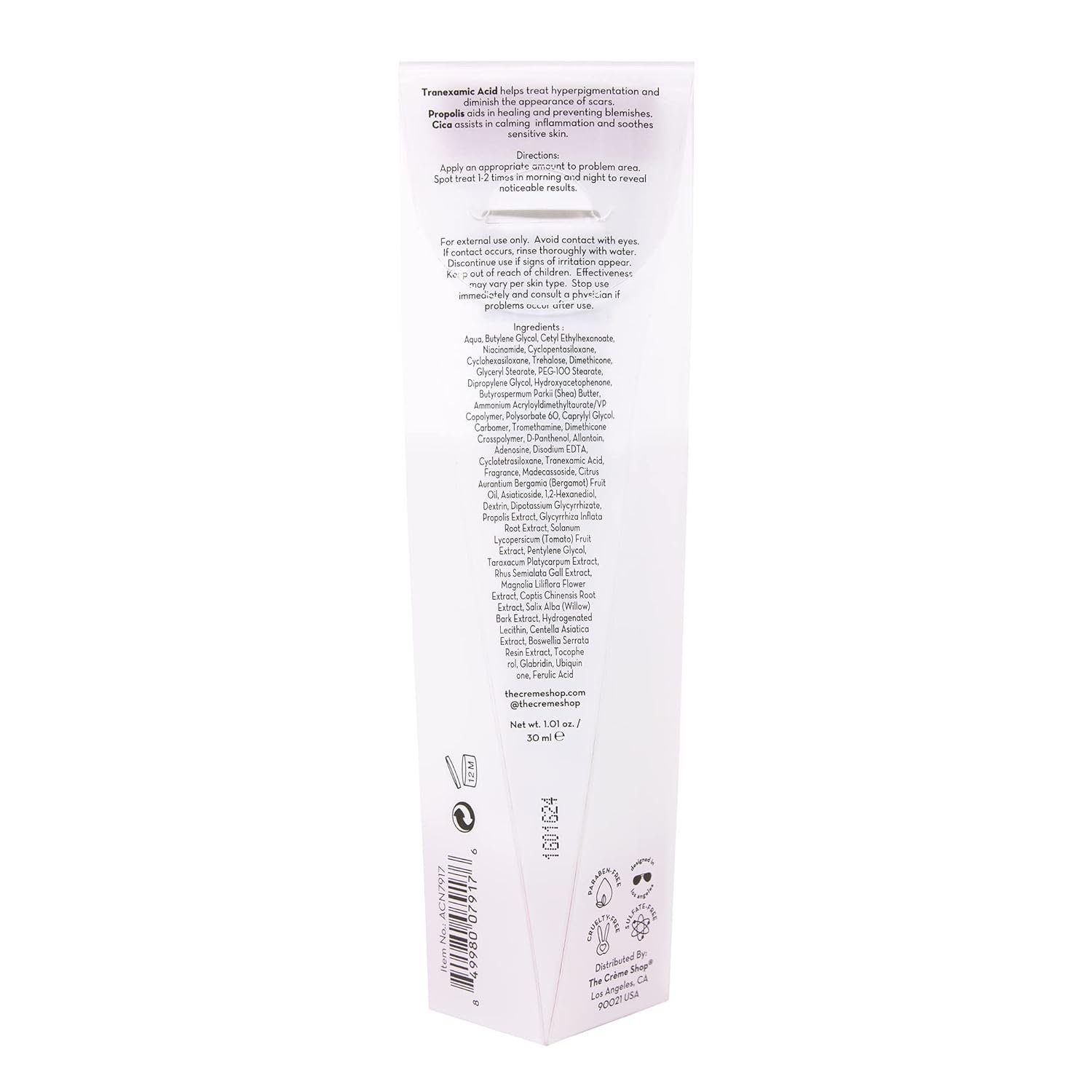 The Crème Shop What Acne? Spot Treatment - Tranexamic Acid + Propolis + Cica - Image 4