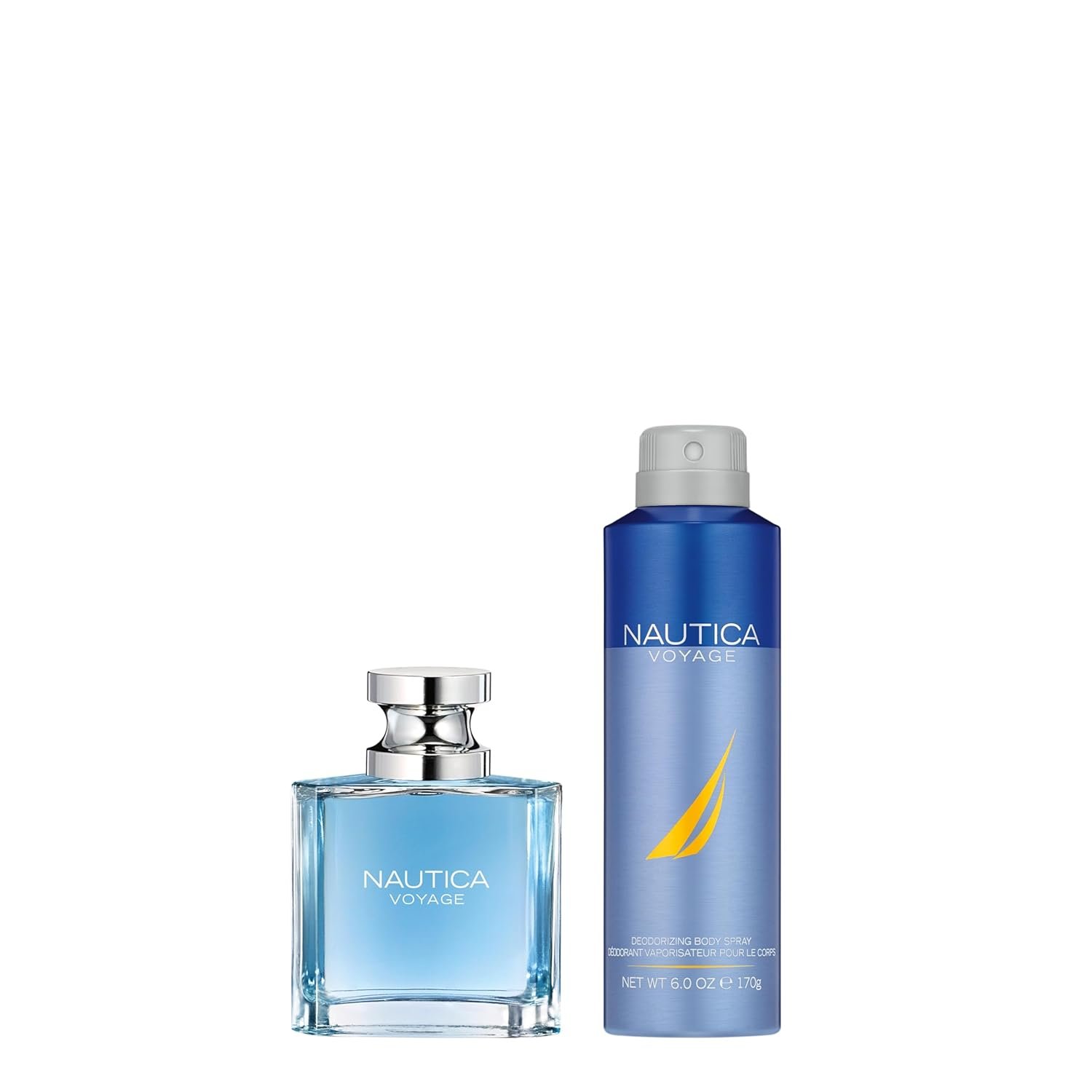 Nautica Voyage Giftset, 1.6 fl oz EDT + 5.9 oz Deodorizing Body Spray, Notes of Apple, Cedarwood, Mimosa, Men's Fragrance, Long Lasting, Everyday Fragrance - Image 2