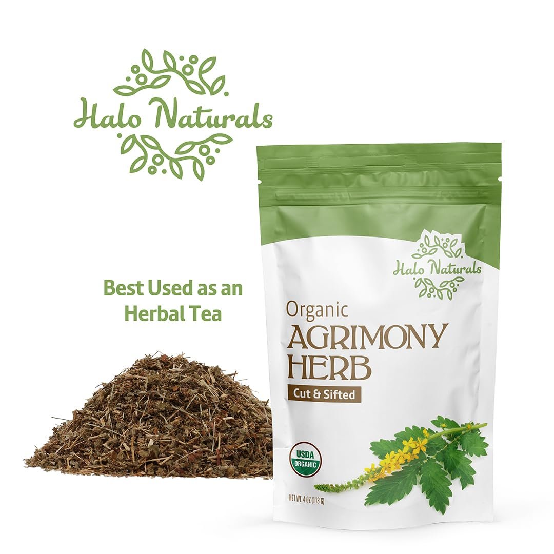 Halo Naturals Organic Agrimony Herb Cut & Sifted, 4 Ounces (Agrimonia eupatoria) USDA Certified | Resealable Pouch| Packaged in The USA - Image 5