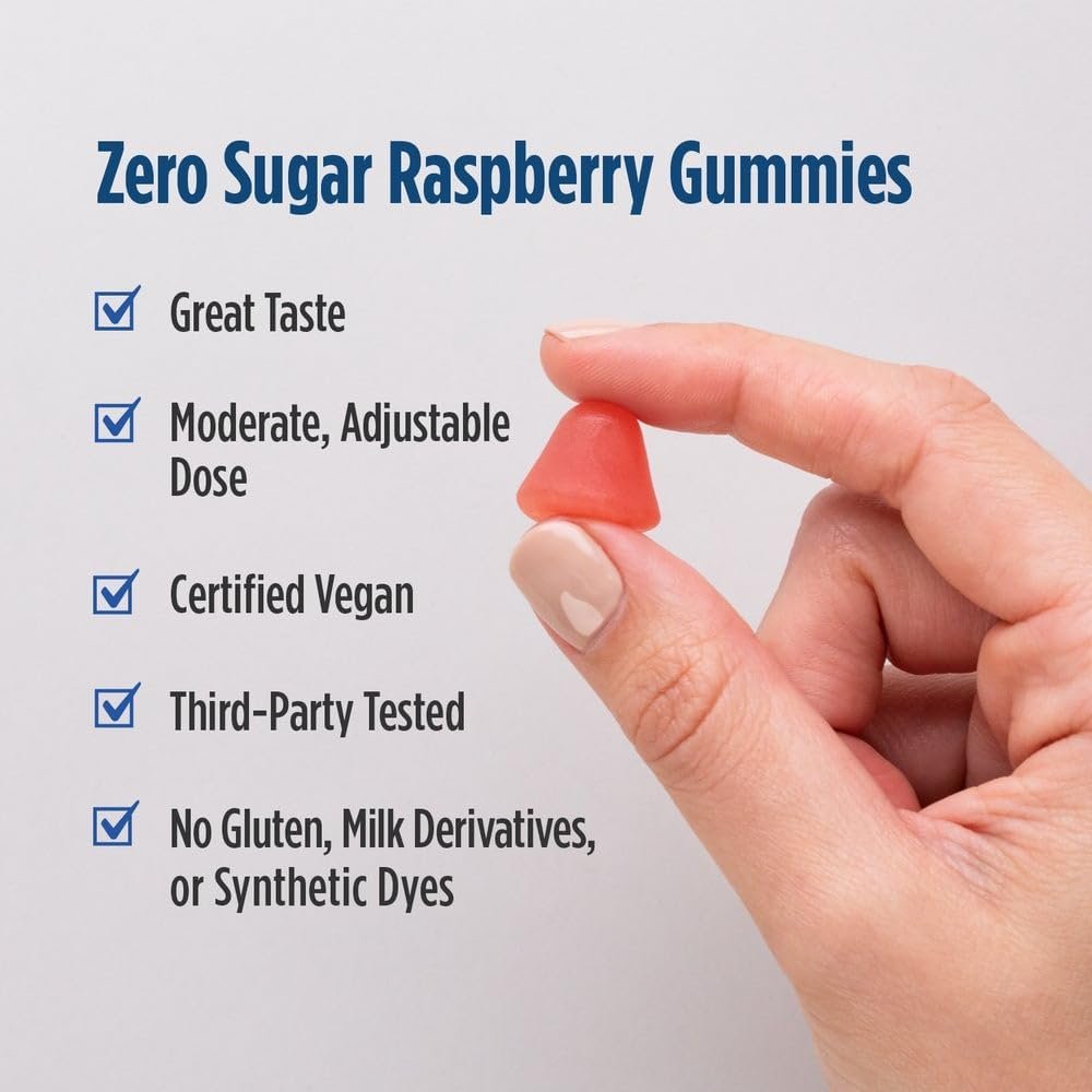 Nordic Naturals Zero Sugar Melatonin Gummies, Raspberry - 60 Gummies - 1.5 mg Melatonin - Great Taste - Restful Sleep, Antioxidant Support - Non-GMO, Vegan - 60 Servings - Image 3