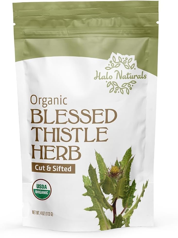 Organic Blessed Thistle Herb Cut & Sifted, 4 Ounces (Cnicus benedictus) USDA Certified | Resealable Pouch| Packaged in The USA - Image 4