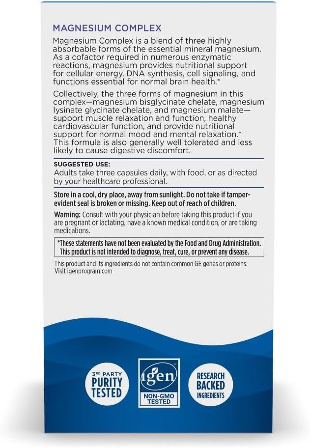 Nordic Naturals Magnesium Complex - 90 Capsules - 225 mg Magnesium - Brain & Heart Health, Mood, Energy, & Muscle Relaxation - Non-GMO, Vegan - 30 Servings - Image 6