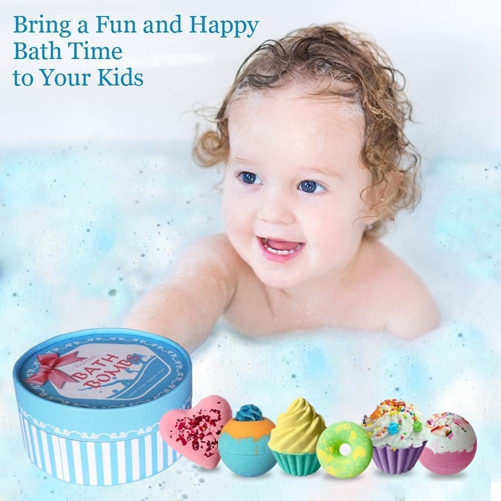 Aofmee Bath Bombs, 6pcs Bubble Bath Bomb for Girls, Handmade Fizzies Bathbombs for Women, Natural Organic Kids Spa Kit, Non Toxic Bath Kit for Teens, Gift Set for Mother Birthday Christmas Easter - Image 5