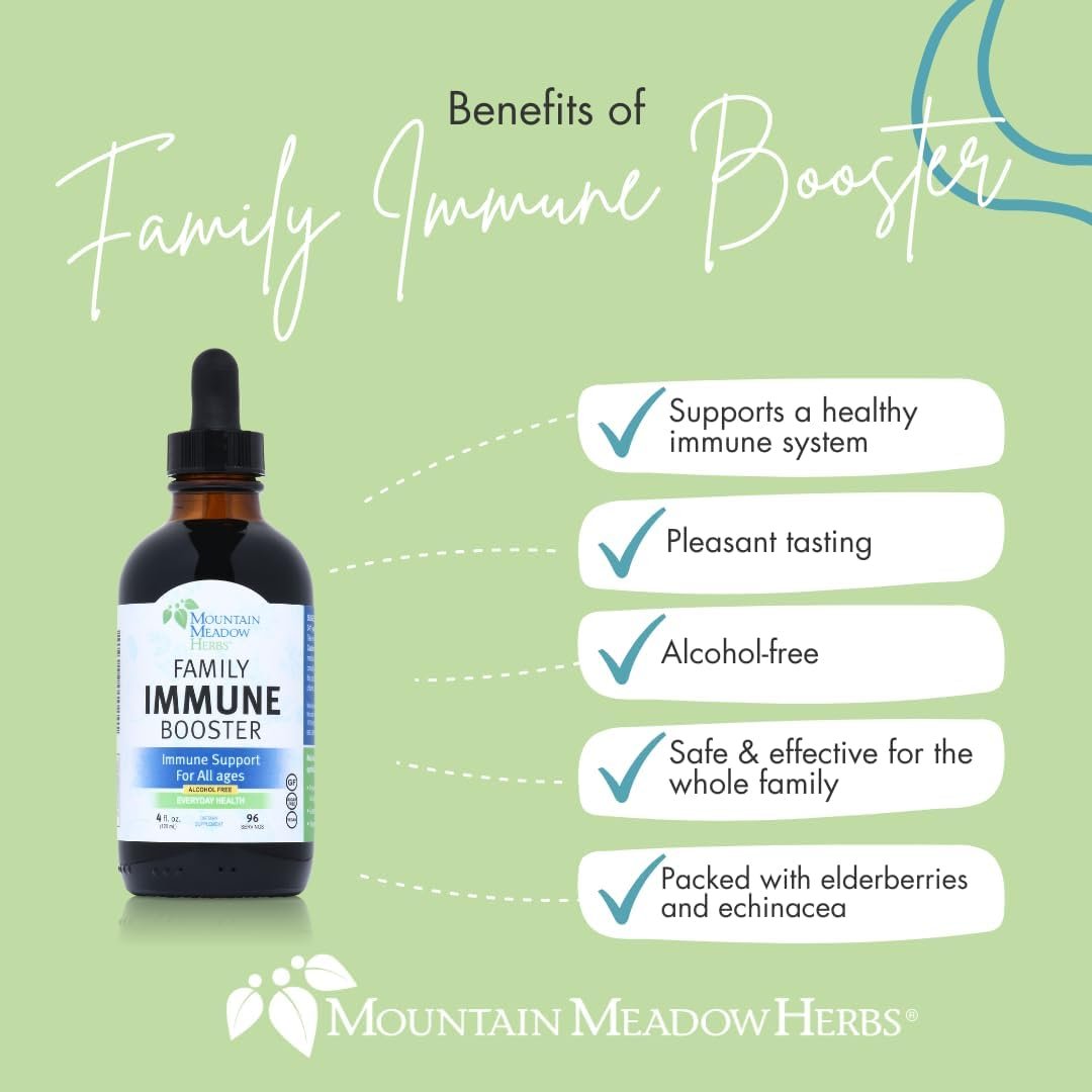 Mountain Meadow Herbs Family Immune Booster Extract with Sambucus Elderberry and Echinacea | Optimal Immune Support for The Whole Family | Tincture, 4 oz - Image 2