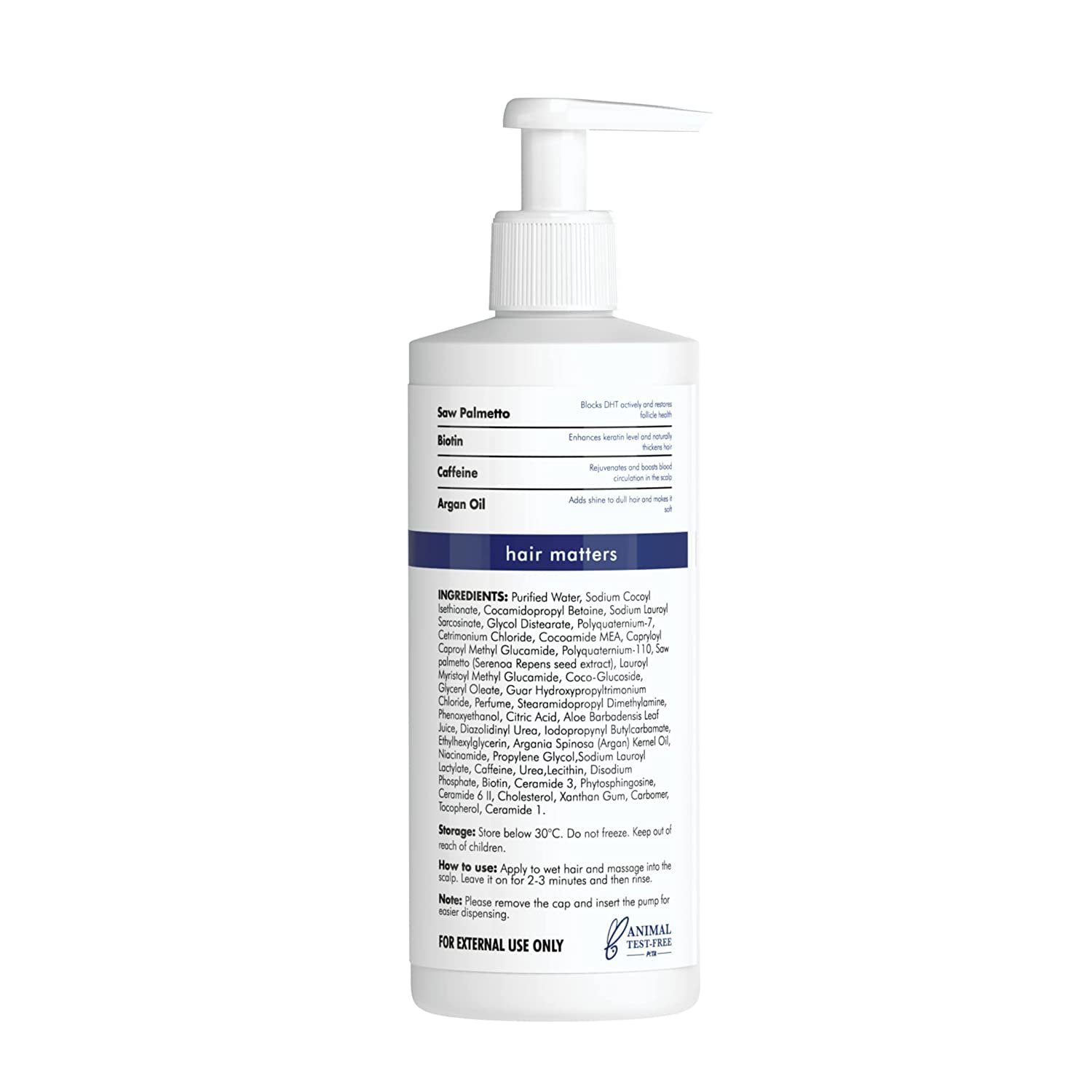 DKM Man Matters Double DHT Blocking Anti Hair Fall Shampoo with Saw Palmetto, Caffeine, Biotin & Argan Oil | Therapeutic Grade & Dermatologically formulated | No Side Effects | 200 ml - Image 2