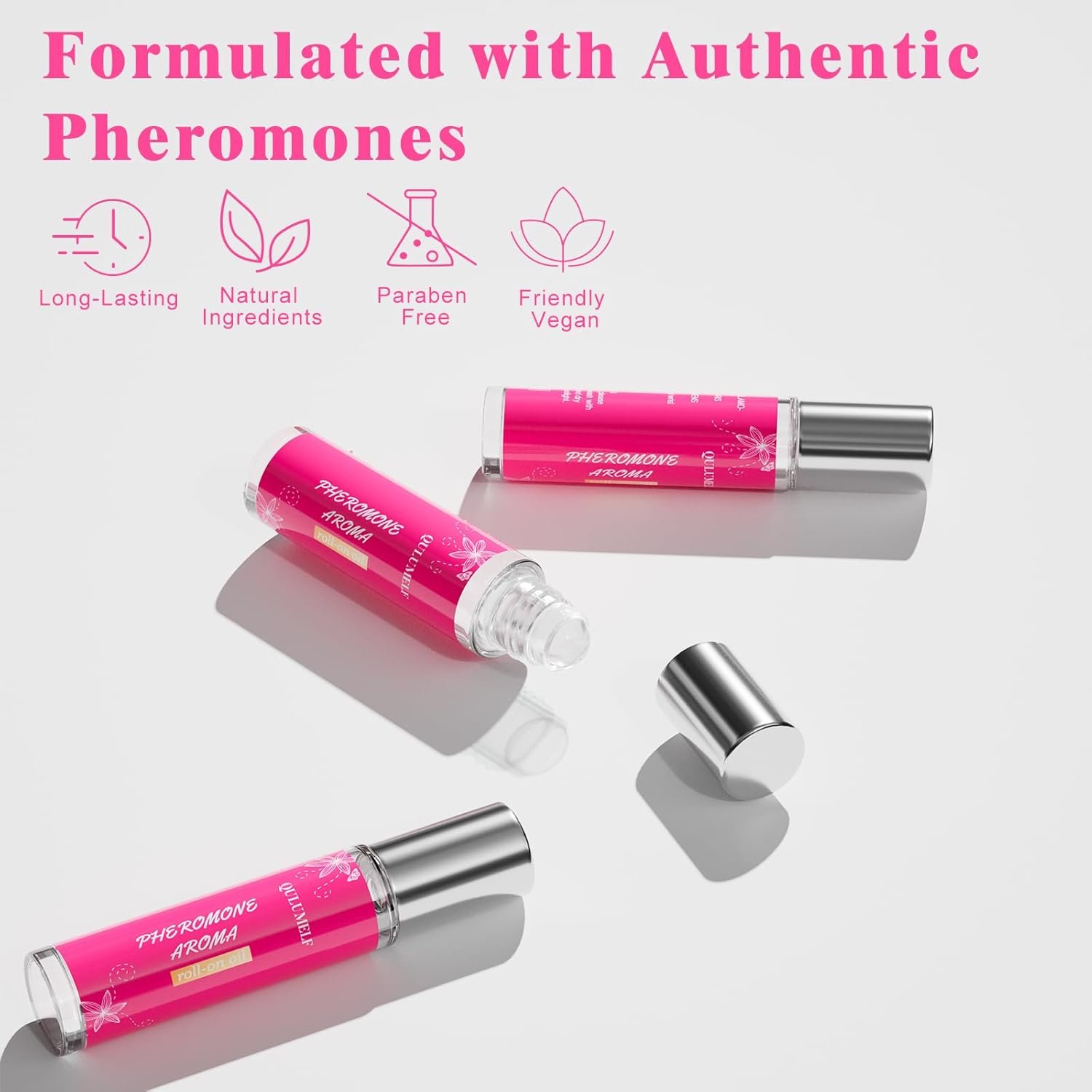 QULUMELF Pheromone Perfume for Women,Fragrance Pheromone Cologne Attract Men, Long Lasting Women's Perfume, Roller Ball Design, Portable and Fruity - Image 2