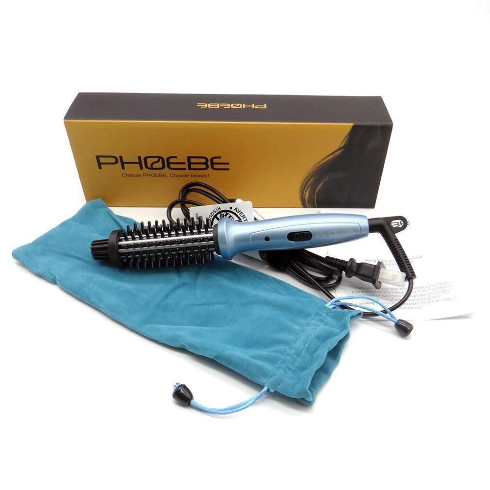 Mini Curling Iron PHOEBE 3/4 Inch Dual Voltage Ceramic Tourmaline Ionic Hot Curler Brush with Traveling Bag for Europe, Professional, Travel for Short Hair - Image 8