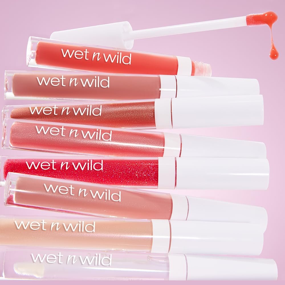 wet n wild MegaSlicks Lip Gloss, Ultra-Glossy, Vitamin-E Enriched, Ultra-Gloss High Shine Moisturizing, Cruelty-Free & Vegan - Champagne Please - Image 7
