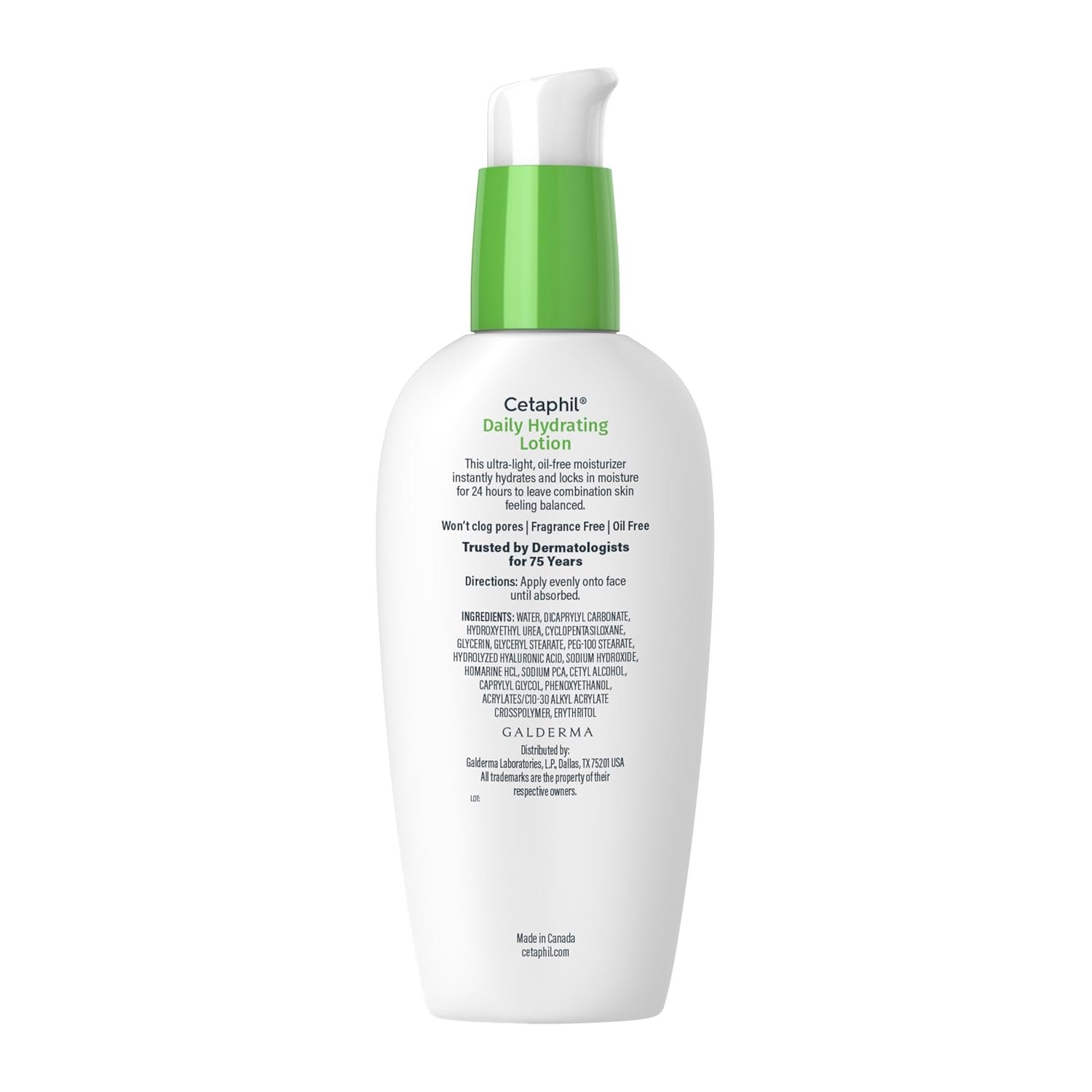 Cetaphil Daily Hydrating Lotion for Face, With Hyaluronic Acid, 3 fl oz, Lasting 24 Hour Hydration, for Combination Skin, No Added Fragrance, Non-Comedogenic - Image 8