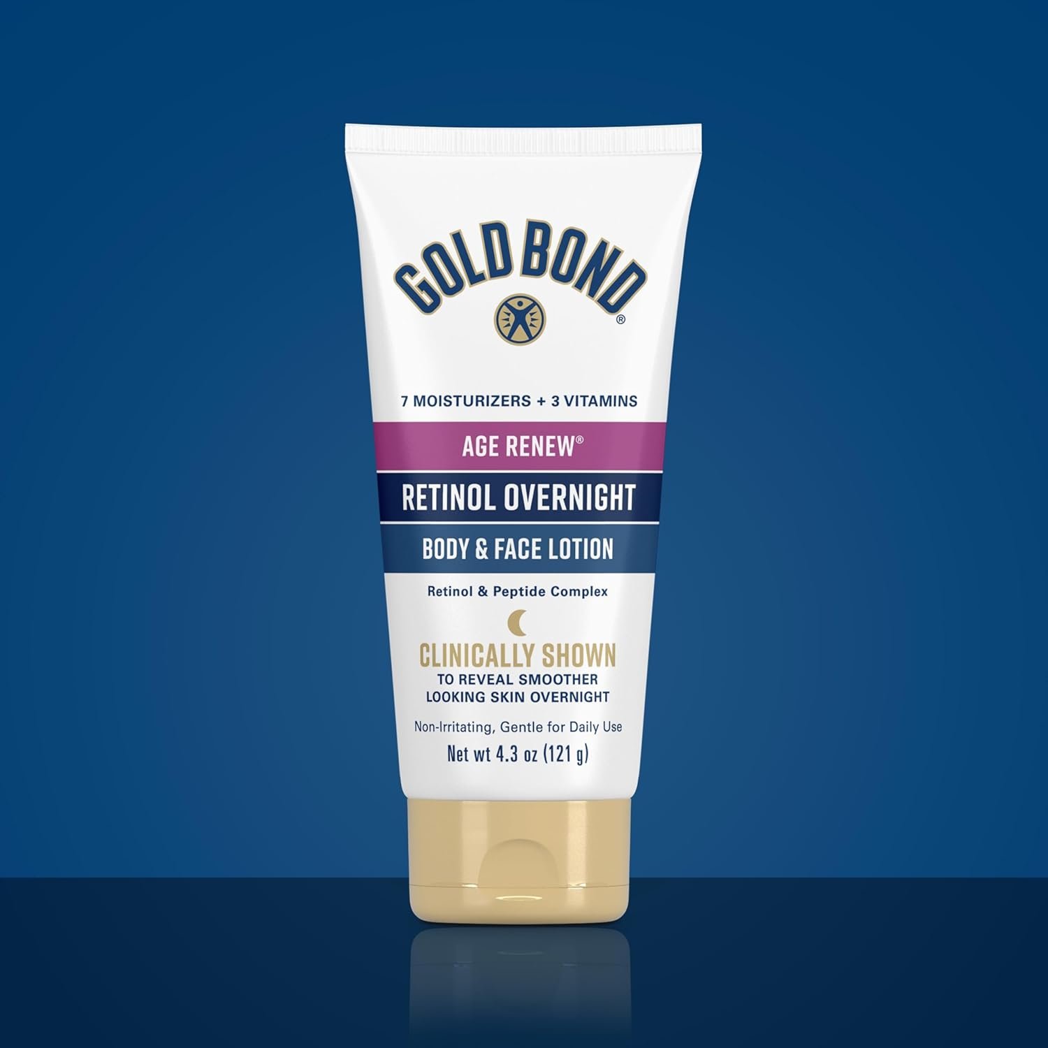 Gold Bond Age Renew Day & Night Duo Lotion Set for Body & Face, Crepe Corrector & Retinol Overnight Lotion Visibly Firms Skin & Visibly Smooths Skin, 8.6 oz - Image 7