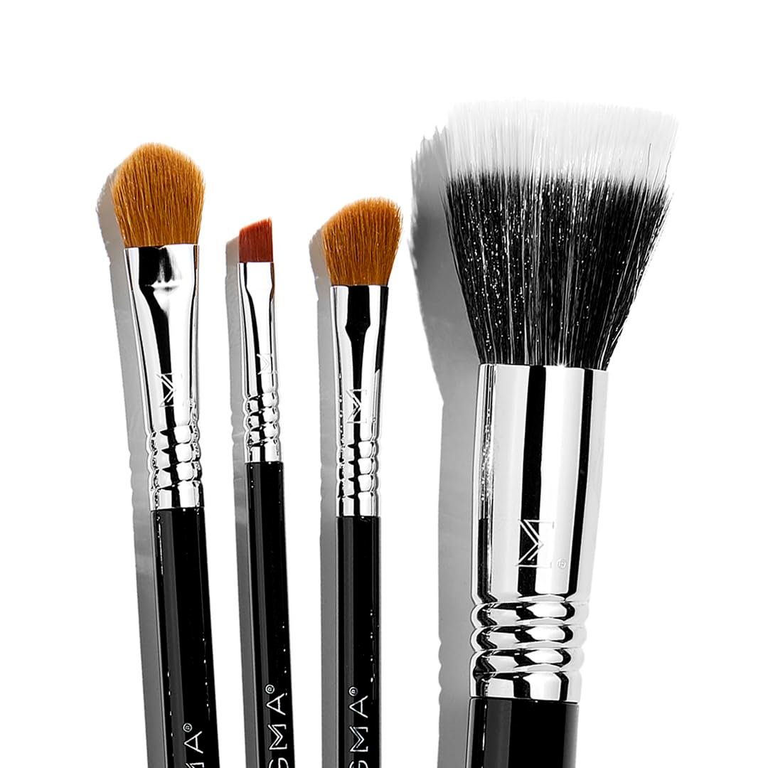 Sigma Beauty Essential Makeup Brushes Set – Professional Grade Makeup Brush Set with Premium Fibers and Sleek, Durable Handles for Face & Eyes, Includes 12 CK001 Black Makeup Brushes - Image 4