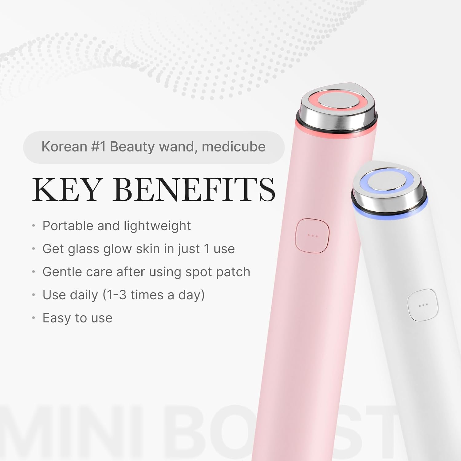 medicube Mini Booster Pro White | Affordable At-Home Facial Device for Beginners - Portable Glow Booster for Glass Skin, Boosting Skin Care Absorption, Skincare for Teens, Korean Skin Care - Image 5