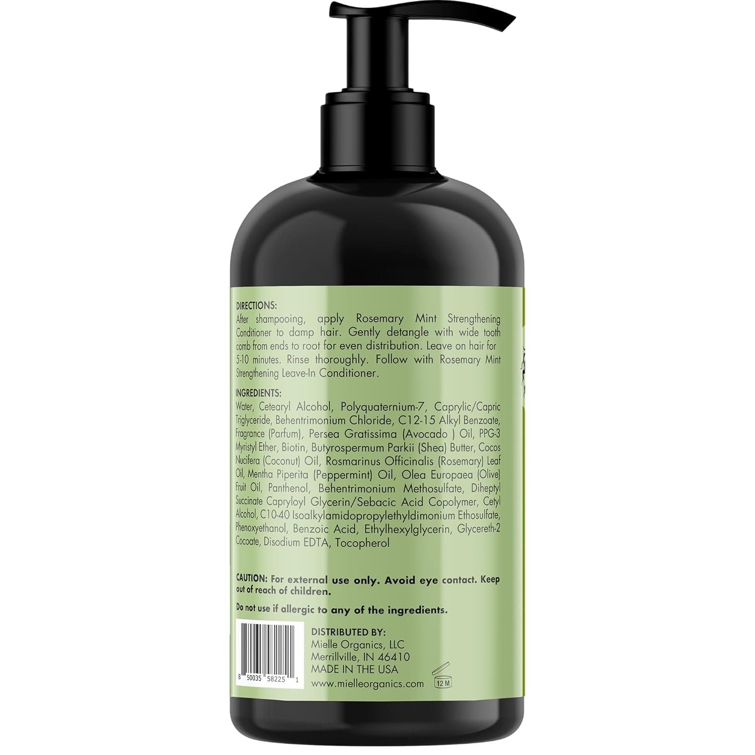 Mielle Organics Rosemary Mint Strengthening Shampoo and Conditioner Infused with Biotin, Cleanses and Helps Strengthen Weak and Brittle Hair, 12 Ounces - Image 8