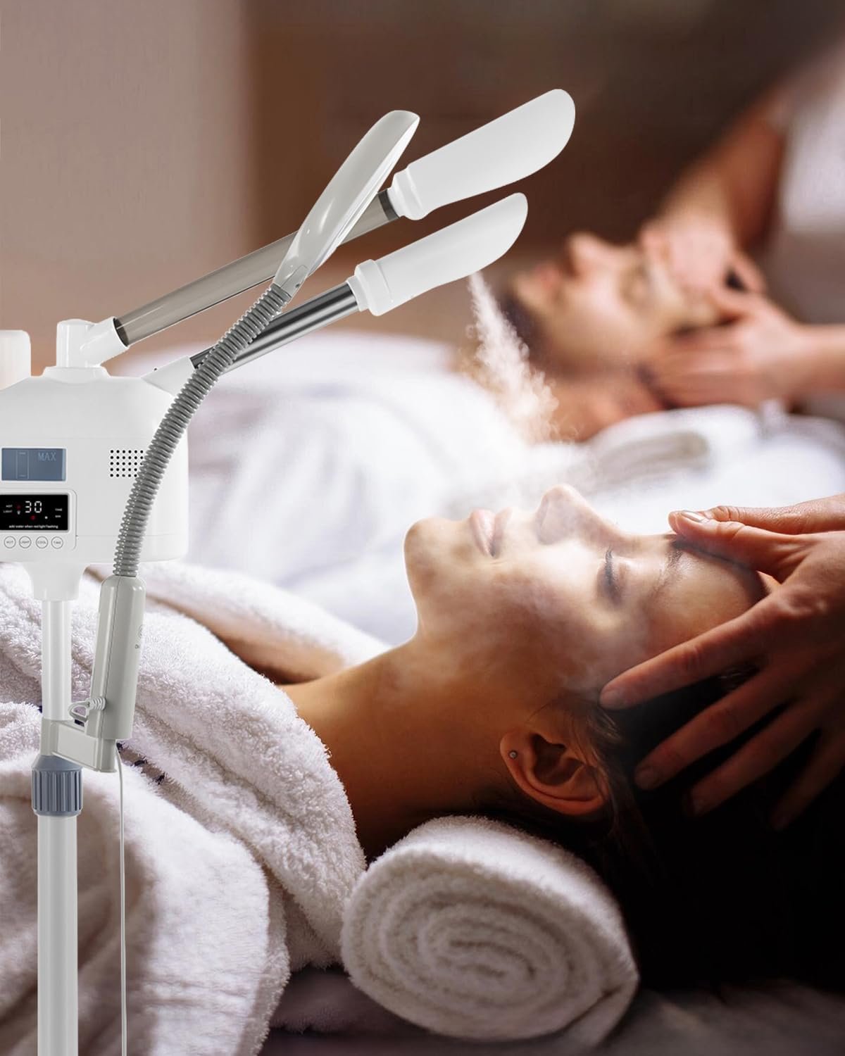 Professional Facial Steamer 3 in 1 Steamer for Face with Hot & Cold Nozzle 5X LED Magnifying Lamp Facial Steamer for Esthetician Beauty Face Equipment Use at Home or Salon - Image 8