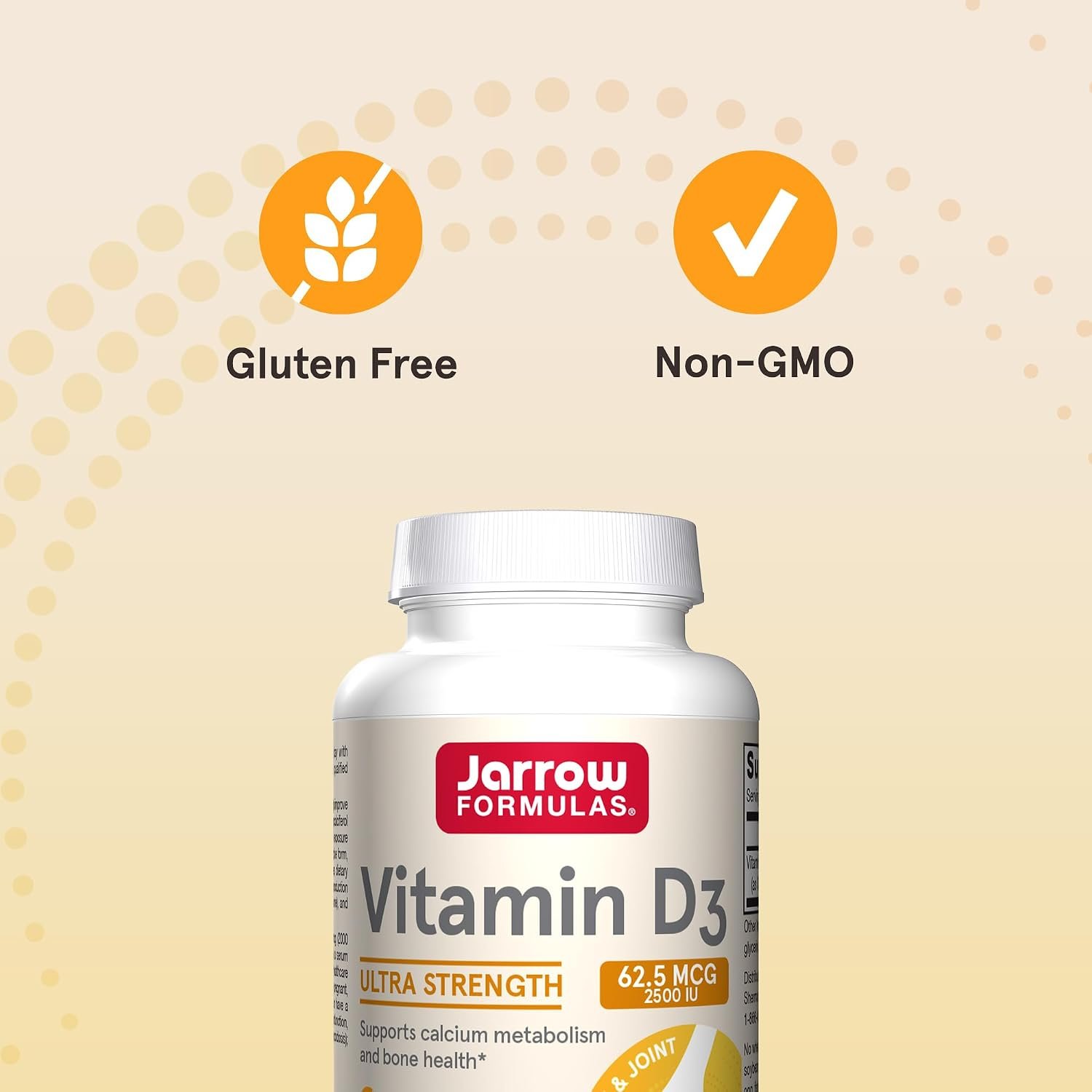 Jarrow Formulas Vitamin D3 62.5 mcg (2,500 IU) - 100 Servings (Softgels) - Bone Health, Immune Support & Calcium Metabolism Support - Vitamin D Supplement - D3 Vitamins - 2500 Vitamin D - Gluten Free - Image 5