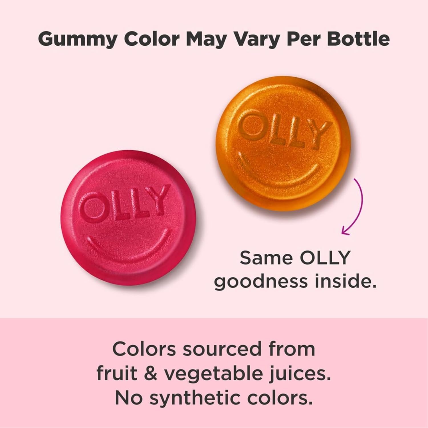 OLLY Hair Skin and Nails Gummies - Undeniable Beauty with Biotin 2500mcg Per 2 Gummies, Keratin & Vitamin C - Supports Healthy Hair, Skin, & Nails - Grapefruit Flavor - 60 Count - Image 2