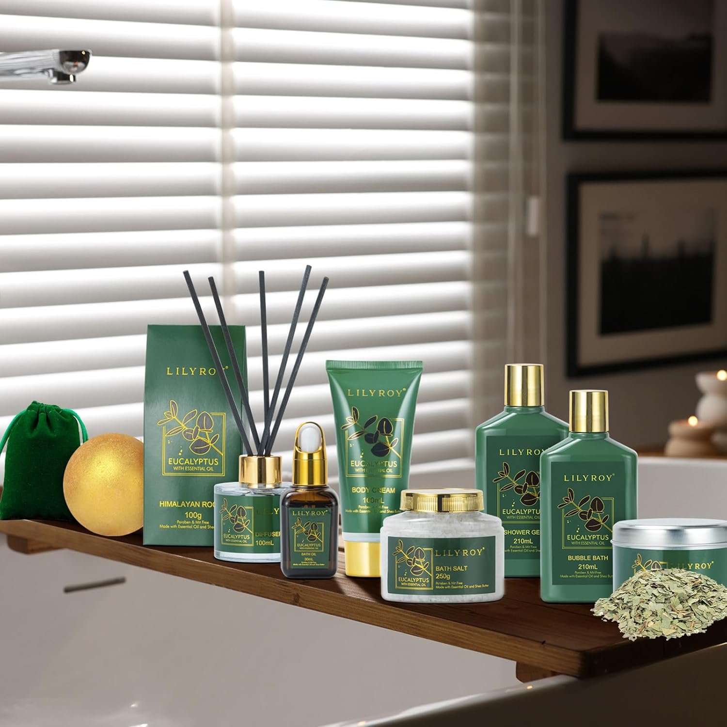 Fathers Day Gifts for Men, Gifts for Women, Birthday Gift, Spa Gift Baskets for Women - 15-Piece Premium Eucalyptus Bath Gift Set for Men - Spa Kit, Gift for Mothers Day, Christmas - Image 4