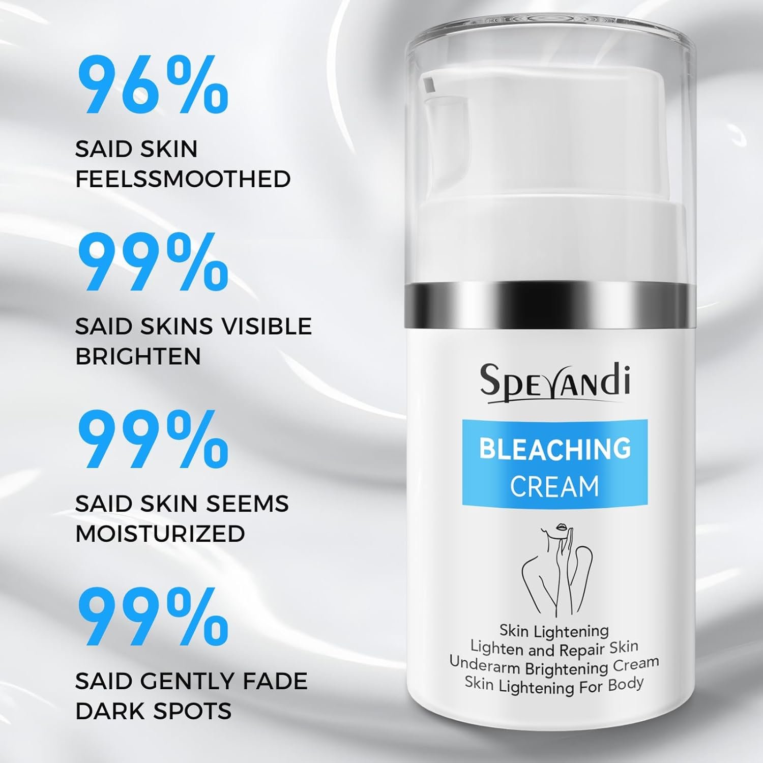 Skin Brightening Cream for Body – Dark Spot Corrector for Private Parts, Inner Thigh, Bikini Areas – Fades Hyperpigmentation & Uneven Skin Tone, Skin Lightening Cream for Underarms, Knees, 1.7 fl oz - Image 4