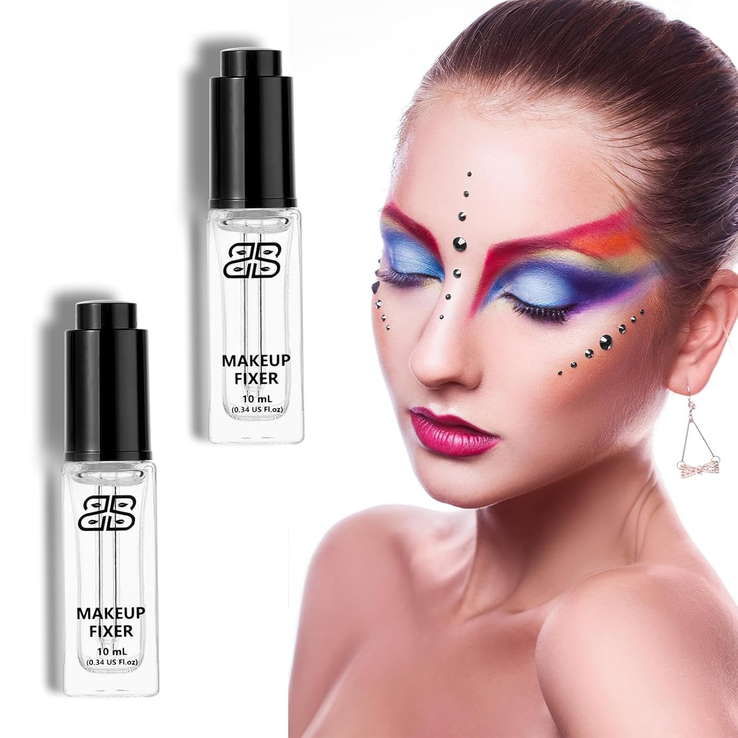 Makeup Fixer Mixing Liquid Cosmetics Eyeshadow Sealant Prolong Makeup Pigment Durability 10ml/0.34 US FL OZ (Black Bottle Cap) - Image 4