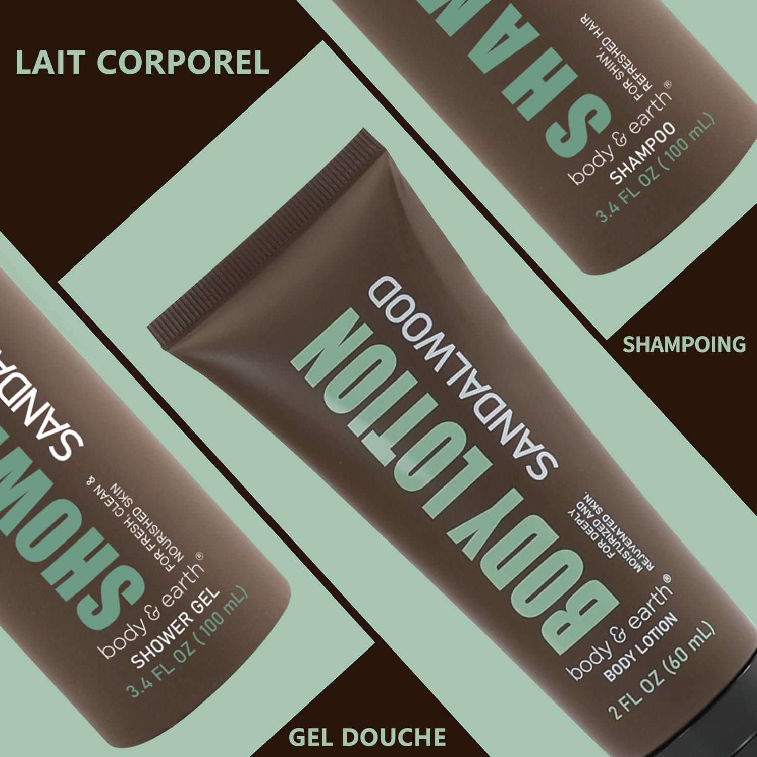 Body & Earth, Father’s Day Gifts, Birthday, Christmas Gifts for Boyfriend Husband, Gift for Men, 3PC Mens Gift Baskets, Mens Hygiene Kit, with Sandalwood Body Wash, Body Lotion and Shampoo - Image 7