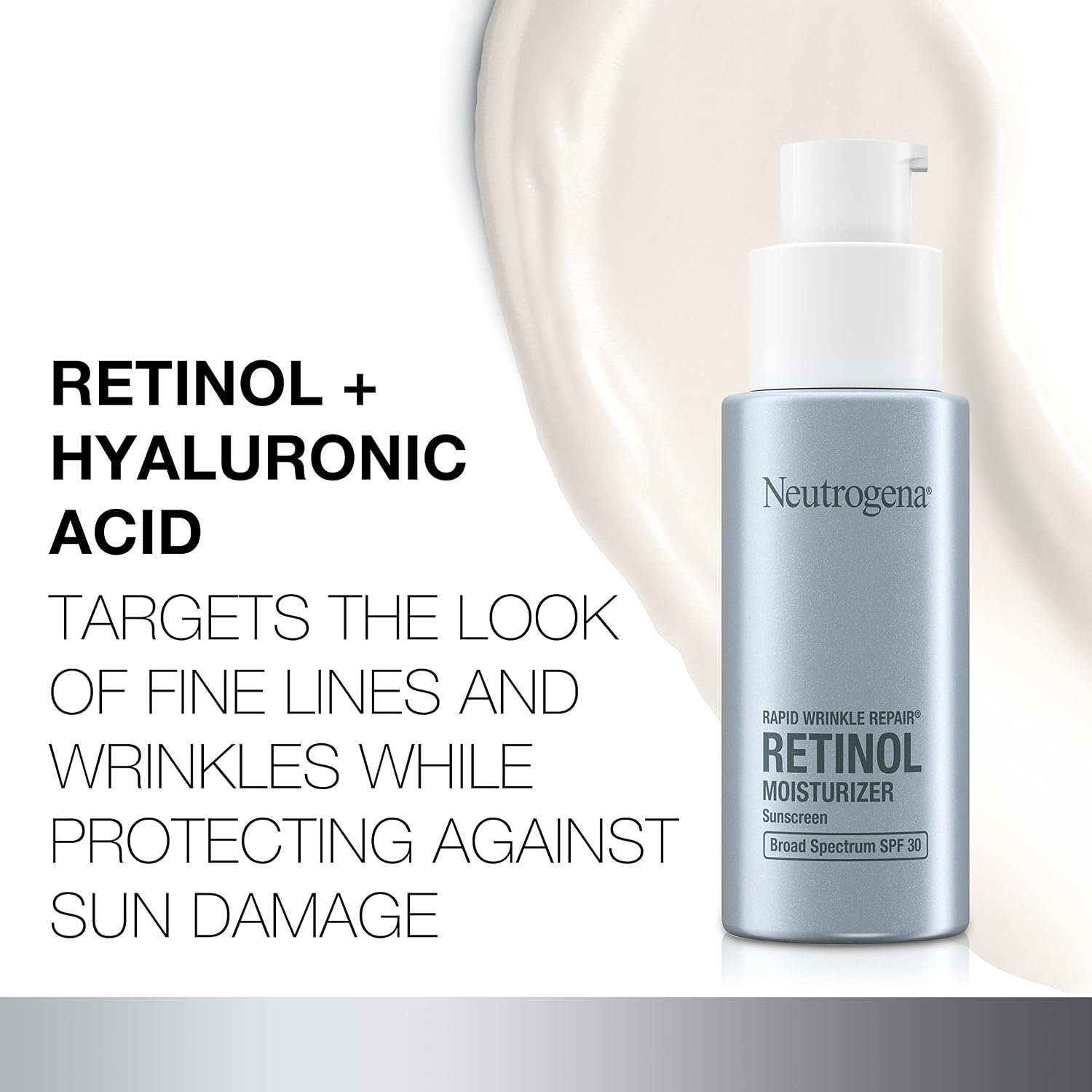 Neutrogena Rapid Wrinkle Repair Retinol Face Moisturizer with SPF 30, Daily Anti-Aging Face Cream, Retinol & Hyaluronic Acid & Trial Size Hydro Boost Facial Cleanser, 0.5 fl. oz - Image 3