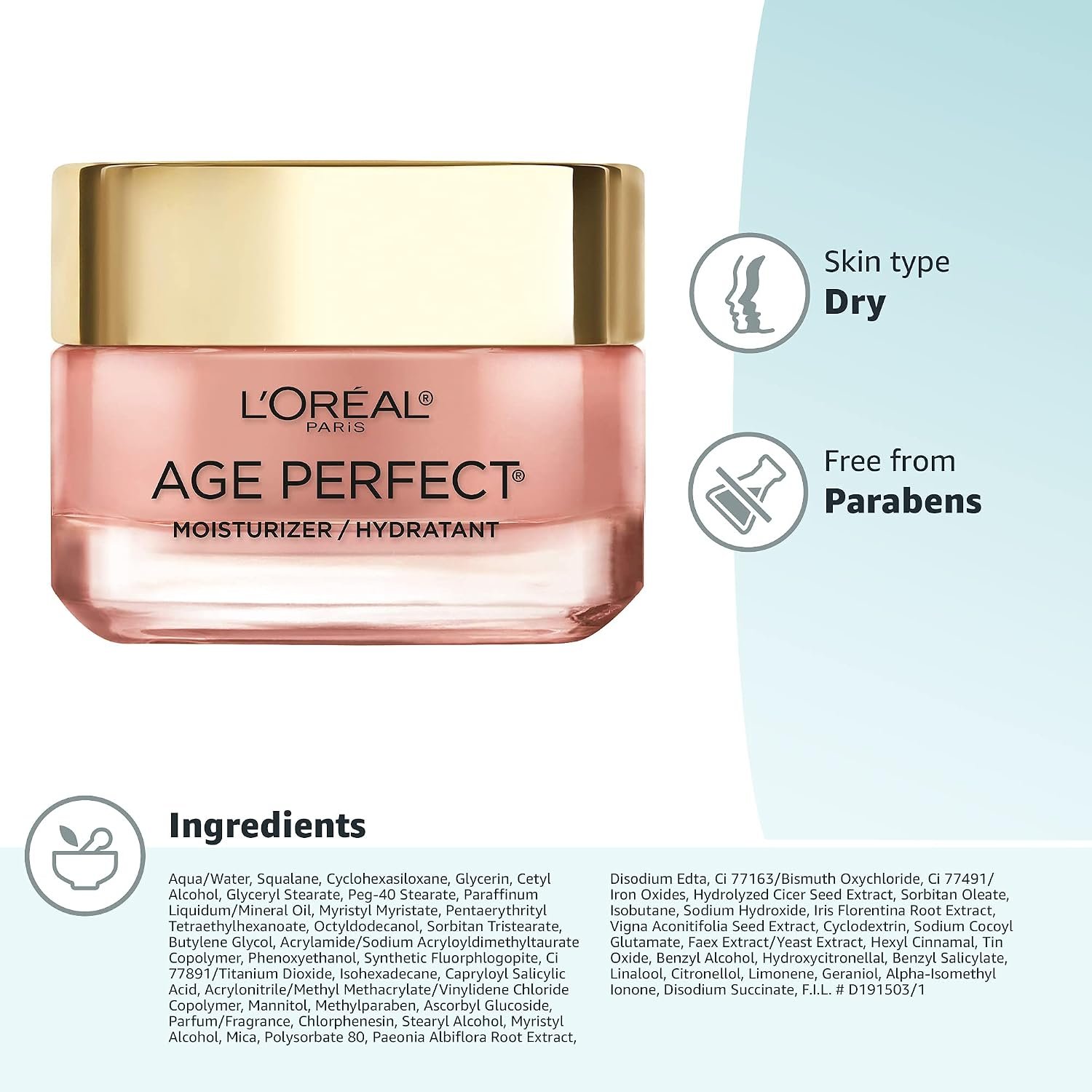 L'Oreal Paris Age Perfect Rosy Tone Anti-Sagging Face Moisturizer, Renew & Revive Healthy Tone, 1.7 oz (Packaging May Vary) - Image 11
