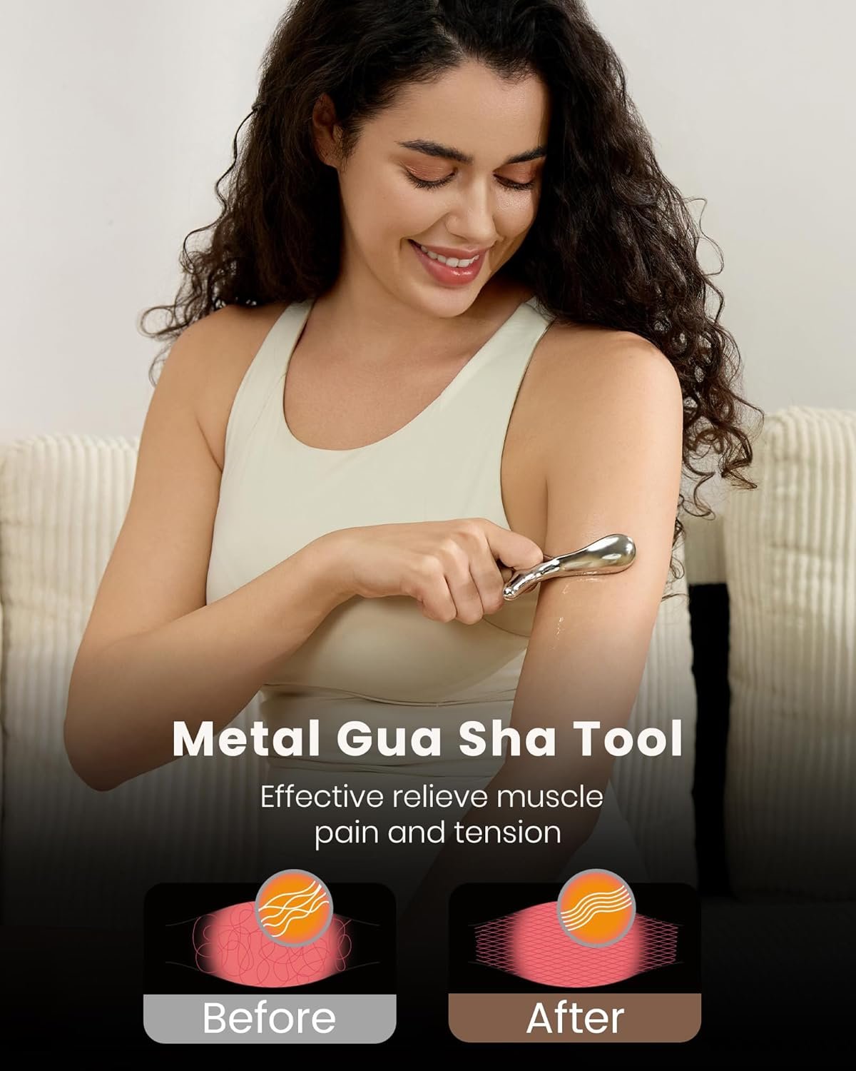 lifechill Trigger Point Massage Tool for Deep Tissue Massage & Gua Sha, HSA Muscle Scraper Tool for Full Body Pain Relief, FSA Eligible Items Thumb Saver Acupressure Tool, Fathers Day Dad Gifts - Image 4