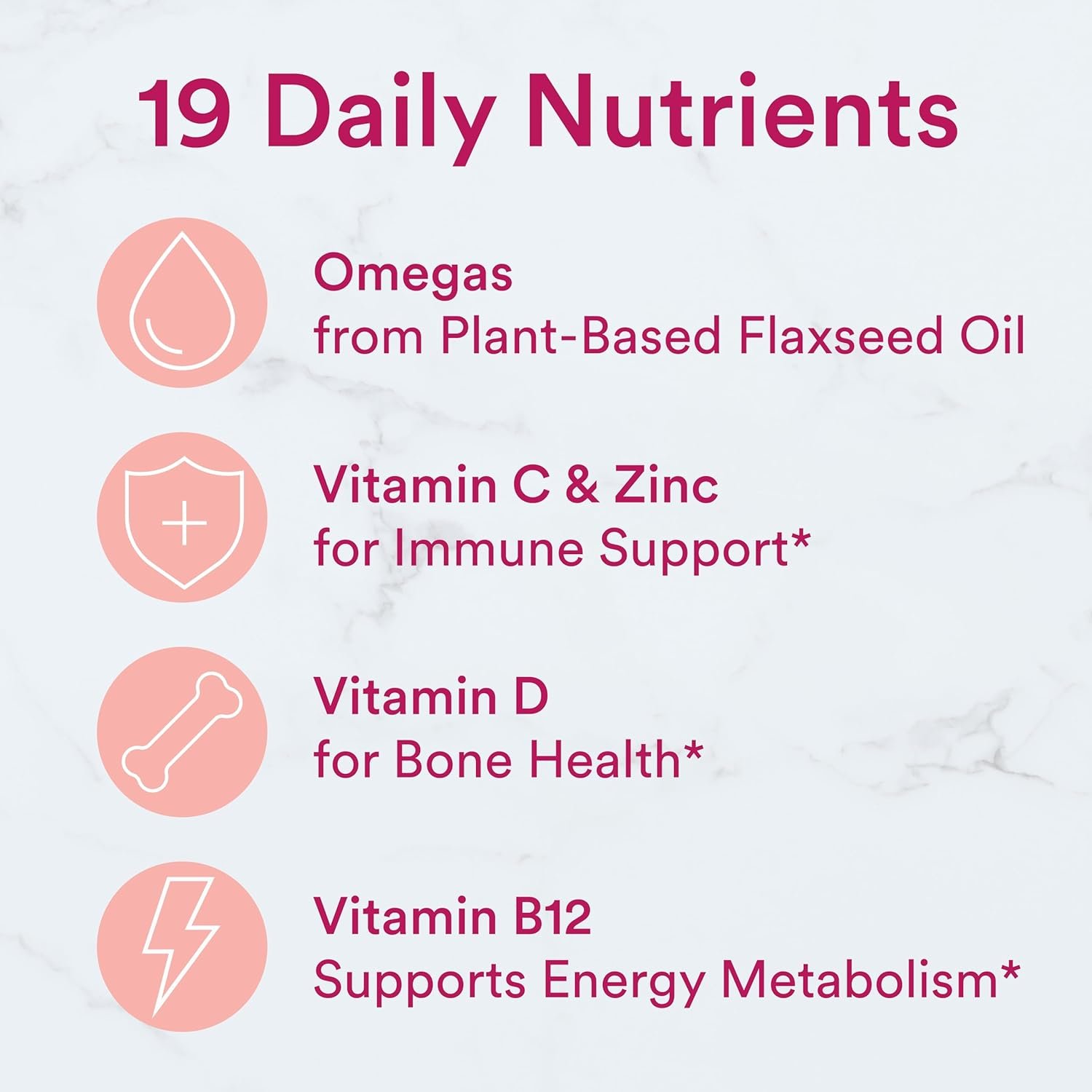 SmartyPants Women's Multivitamin Gummies, Sugar Free: Biotin, Methylfolate, Omega 3 (ALA), Vitamin D3, C, Vitamin B12, B6, A, K & Zinc, Inositol, Gluten Free, 60 Count (20 Day Supply) - Image 4