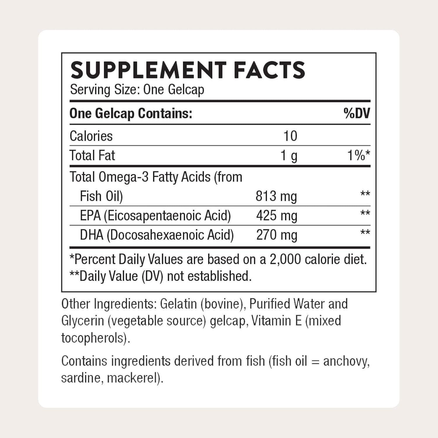 THORNE - Super EPA - Omega-3 Fish Oil Supplement with EPA & DHA from Sustainably Sourced Fish - Supports Brain, Skin, Joint & Heart Health* - Third-Party Certified - Gluten & Dairy-Free - 90 Softgels - Image 2