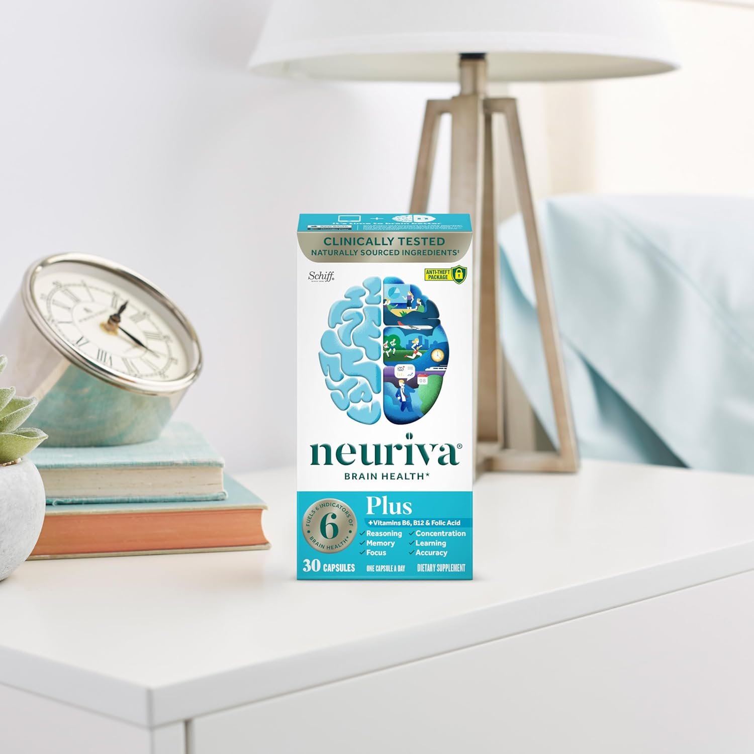 NEURIVA Plus Brain Supplements for Memory and Focus, Clinically Tested Nootropics Neurofactor and Phosphatidylserine, with Vitamin B12, Vitamin B6 and Folic Acid, 30 Count Capsules - Image 18