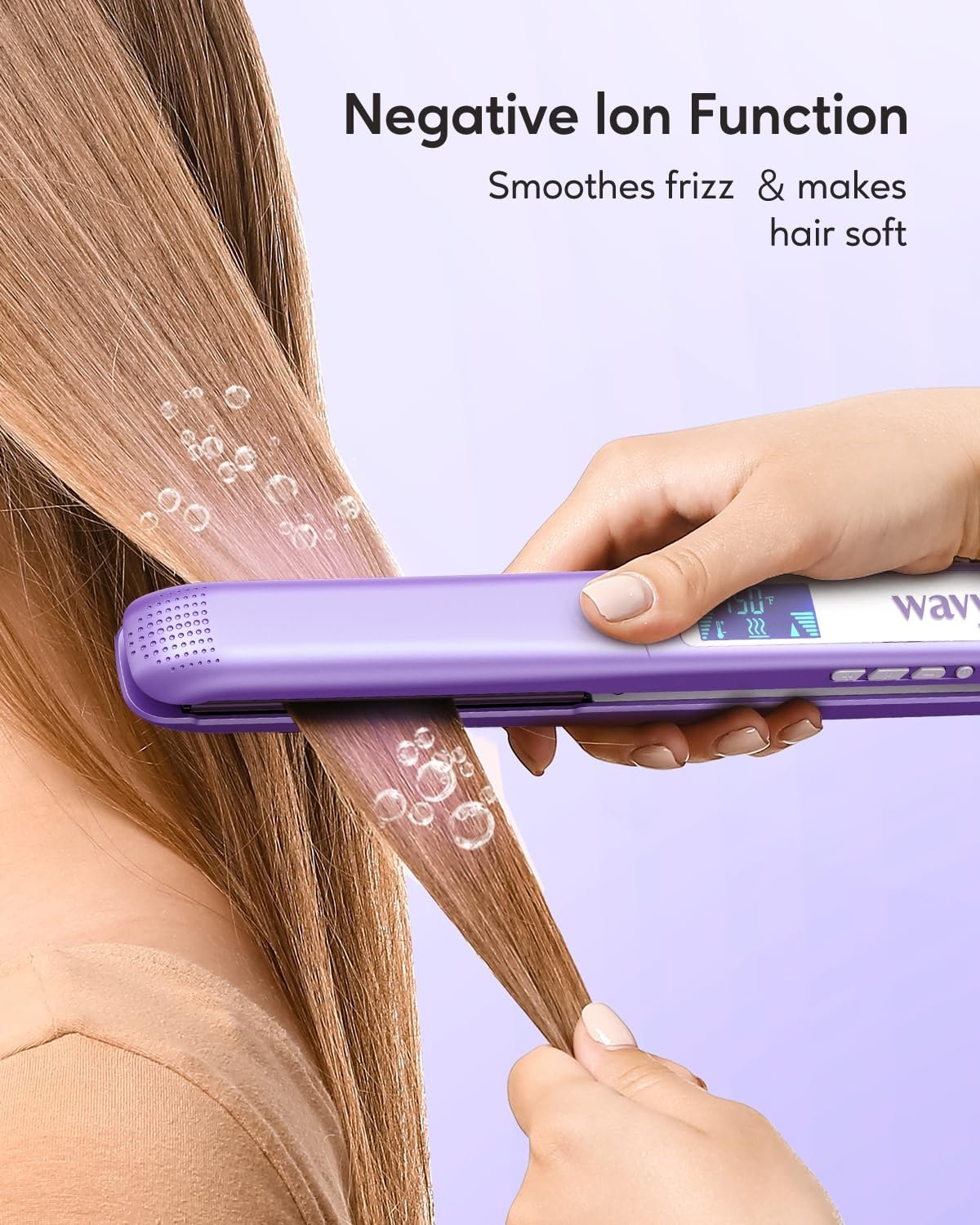 Wavytalk Blown Away onic Hair Dryer Purple and 1 Inch Negative Ion Hair Straightener - Image 5