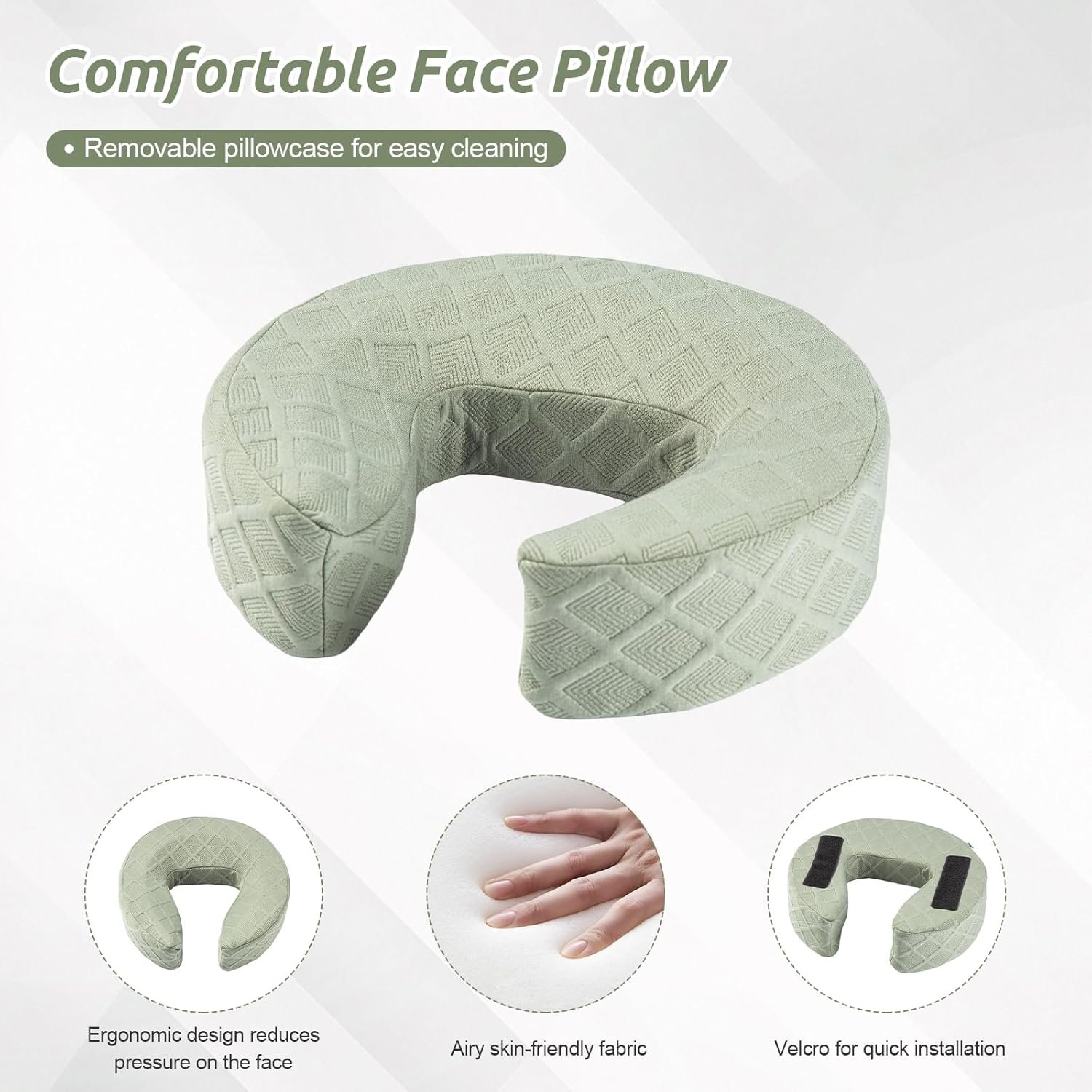 Massage Headrest for Bed, Adjustable Massage Face Cradle at Home, Portable Massage Table Kit for Sleeping Mattress, Face Down Pillow After Eye Surgery - Image 7