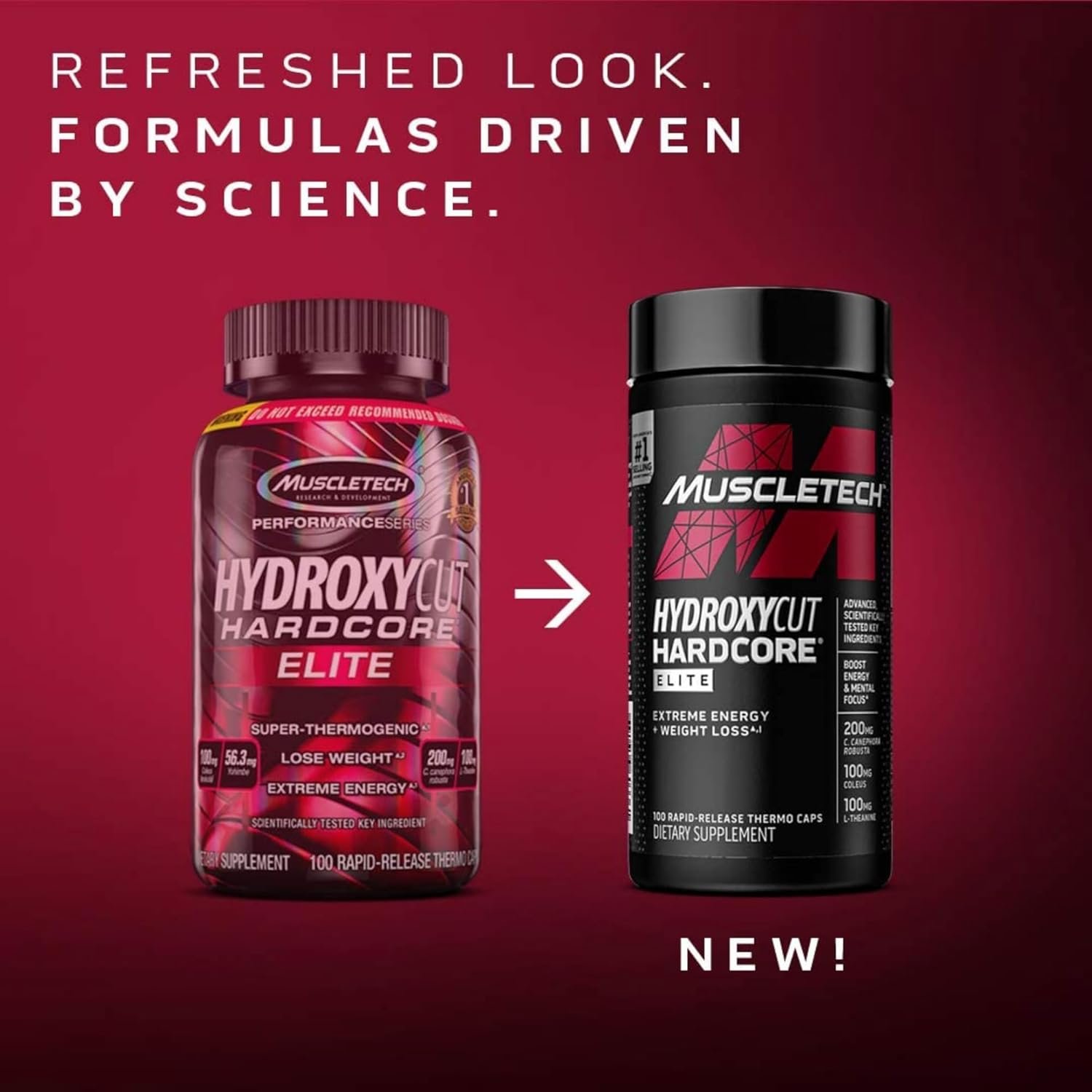 Hydroxycut Hardcore Elite - Energy & Metabolism Support for Men & Women - 270 mg Caffeine Anhydrous & 200 mg Green Coffee Extract - Rapid Release Capsules - 100 Count - Image 4