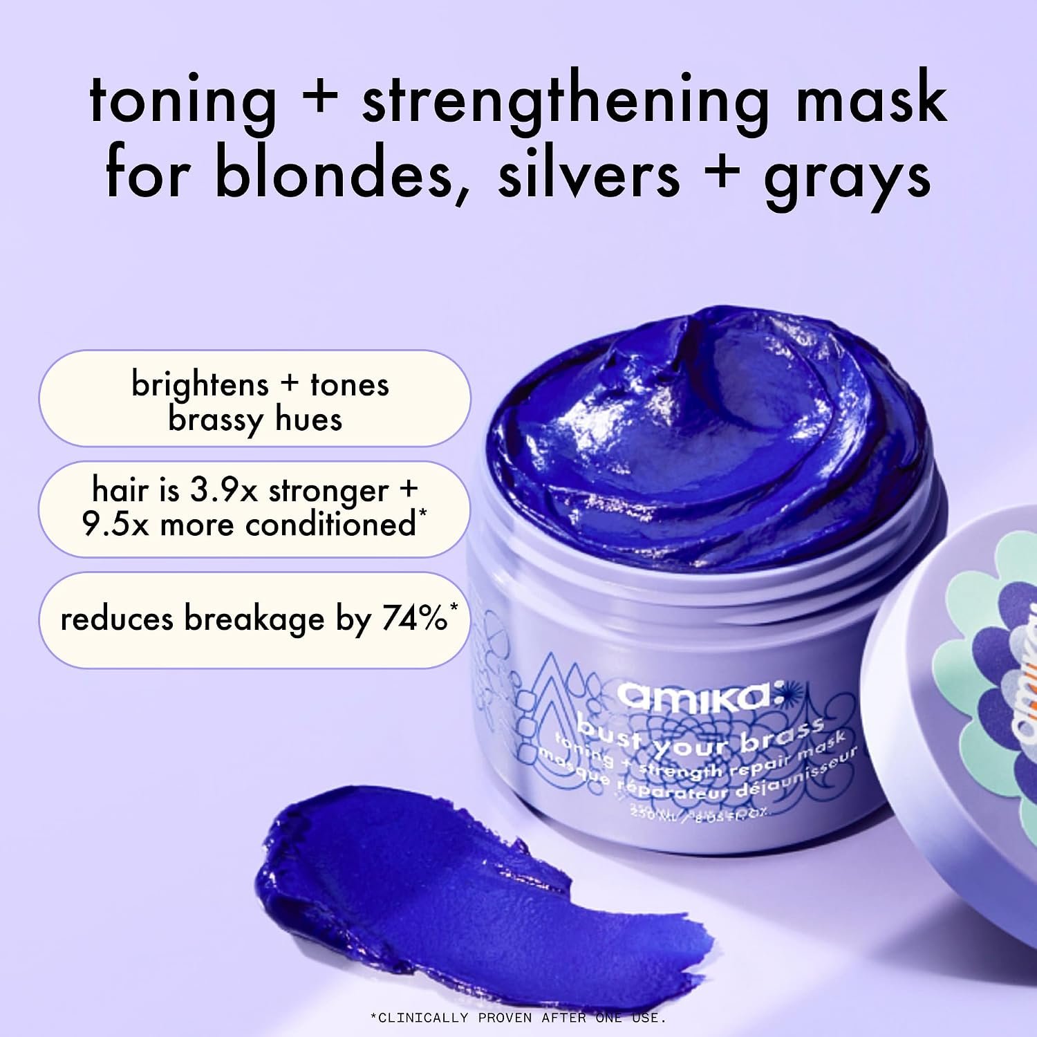 amika bust your brass toning + strength repair mask - Image 2