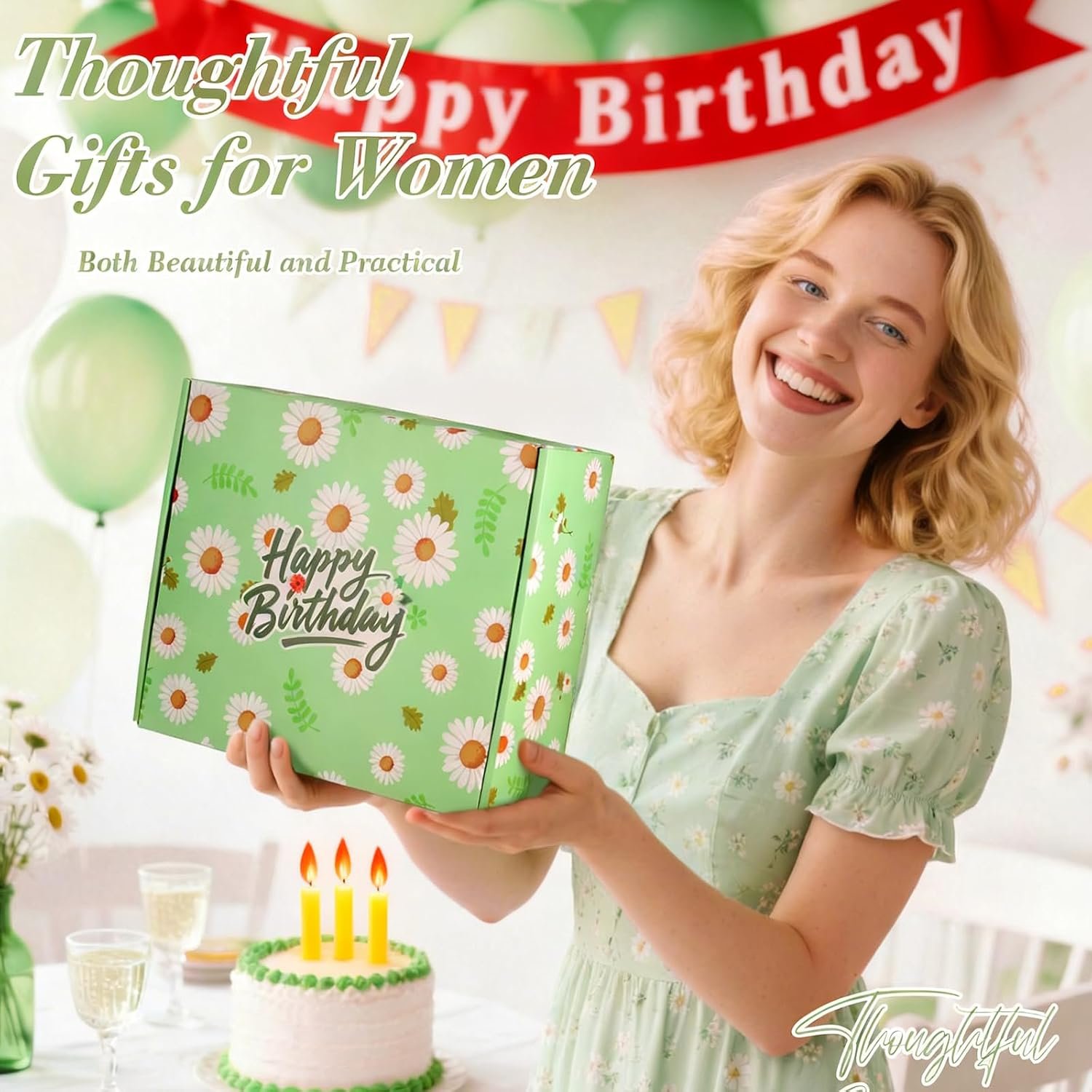Daisy Birthday Gifts for Women, Self Care Gift Happy Birthday Gift Baskets for Women Friendship, Spa Gift Set Birthday Box Care Package for Women,Mom,Wife,Daughter,Sister,Girlfriend,Best Friend - Image 9