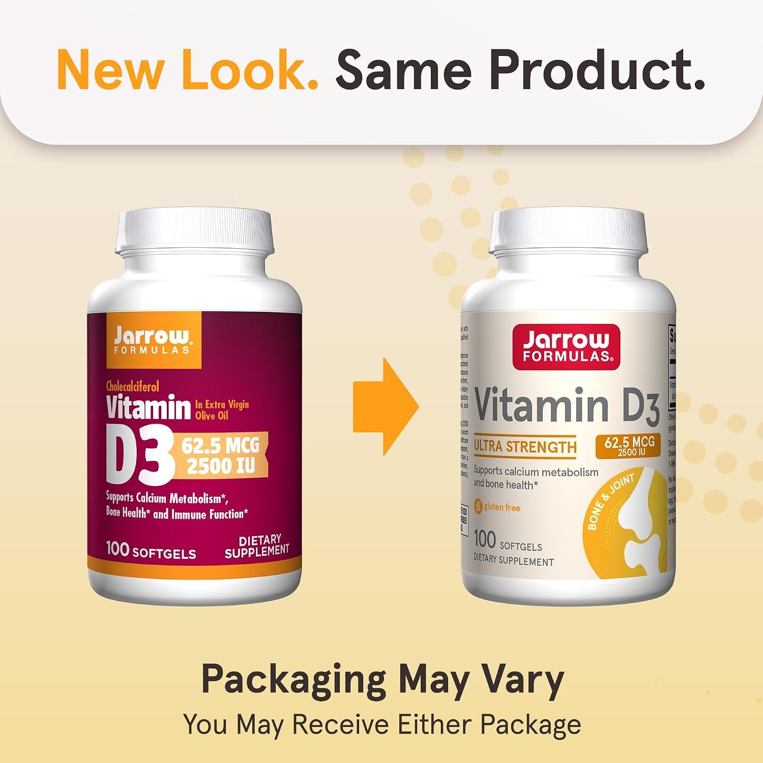 Jarrow Formulas Vitamin D3 62.5 mcg (2,500 IU) - 100 Servings (Softgels) - Bone Health, Immune Support & Calcium Metabolism Support - Vitamin D Supplement - D3 Vitamins - 2500 Vitamin D - Gluten Free - Image 2