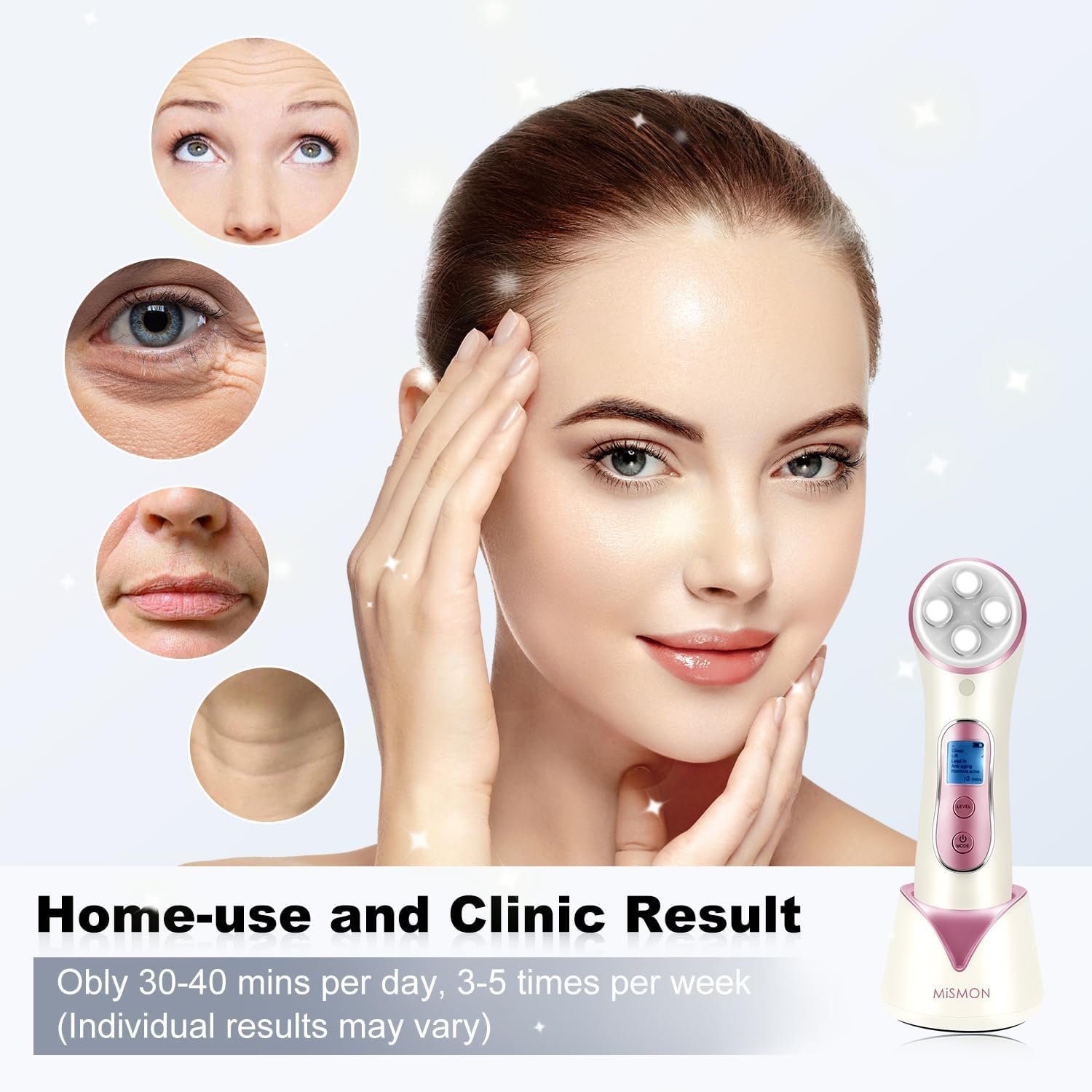 High Frequency Facial Machine Light Theraphy Micro-Current Device, 5 in 1 Multifunctional Facial Massager for Face - Image 6