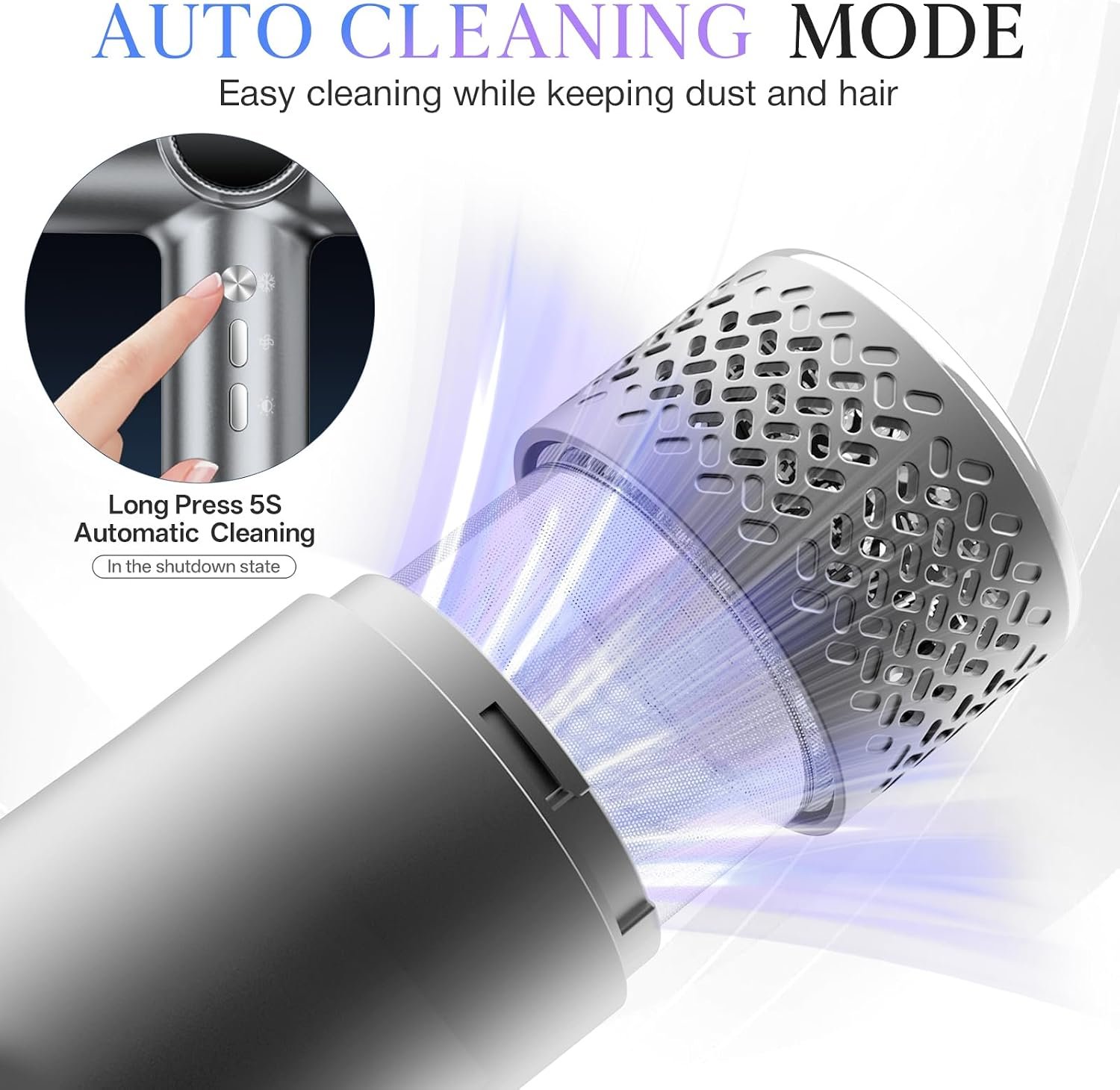 High-Speed Ionic Hair Dryer with Diffuser,160,000 RPM Professional Brushless Motor Blow Dryer,Fast Drying Without Damage,500M Negative Ions,Lightweight Travel Design (Low Noise, Salon Quality) - Image 7