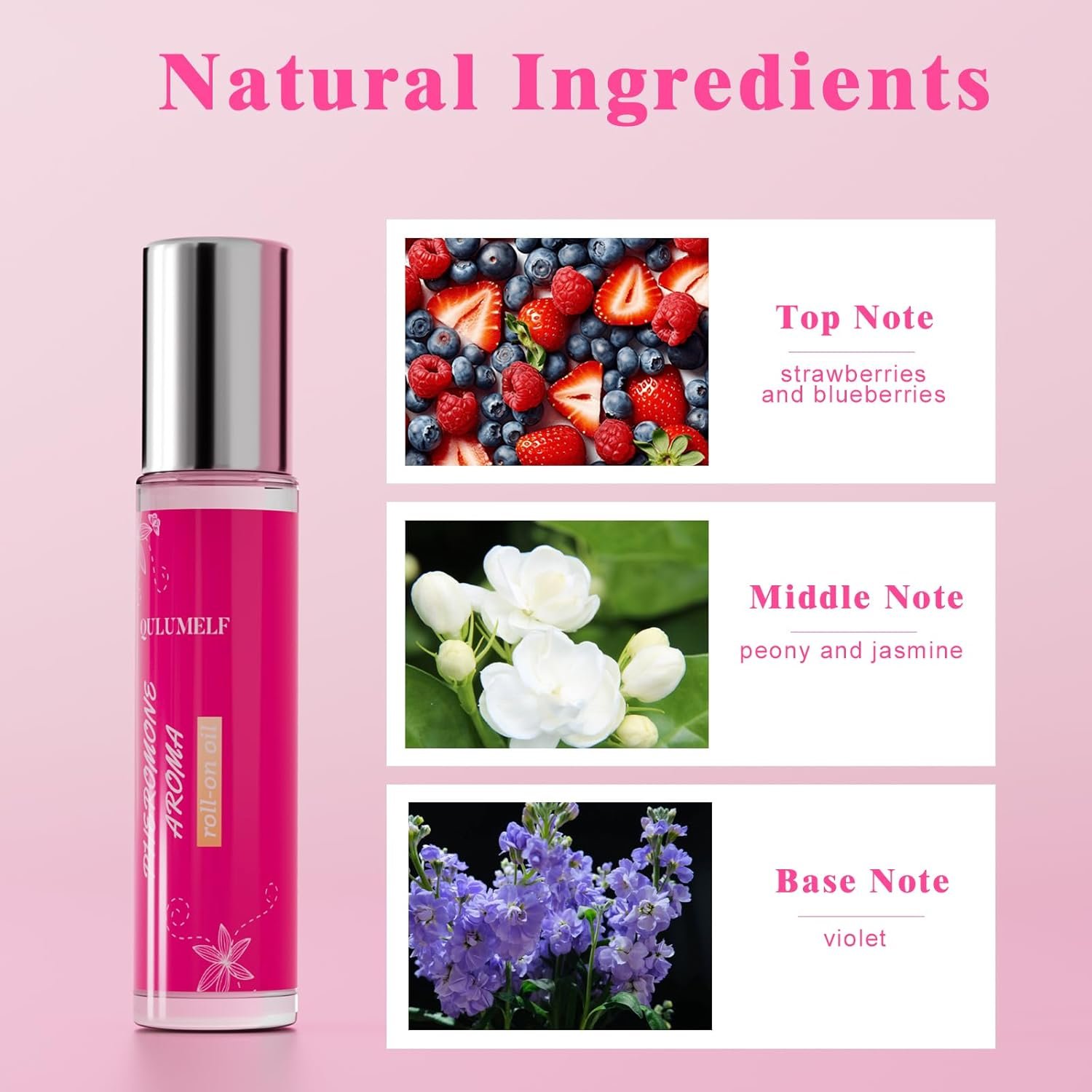 QULUMELF Pheromone Perfume for Women,Fragrance Pheromone Cologne Attract Men, Long Lasting Women's Perfume, Roller Ball Design, Portable and Fruity - Image 7