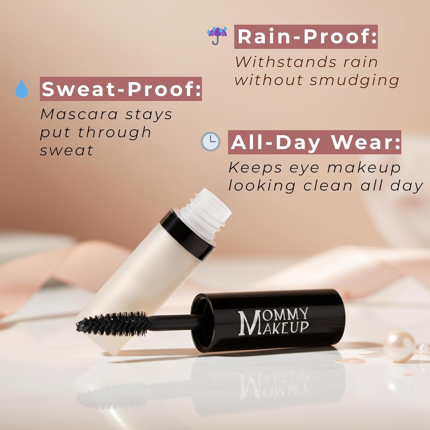 Lash Shield Waterproofing Top Coat for Mascara & Brows - Sweatproof, Tear-proof, Waterproof, Smudge-proof Mascara Fixer - Long Lasting Clear Eyelash Sealer by Mommy Makeup - Image 3