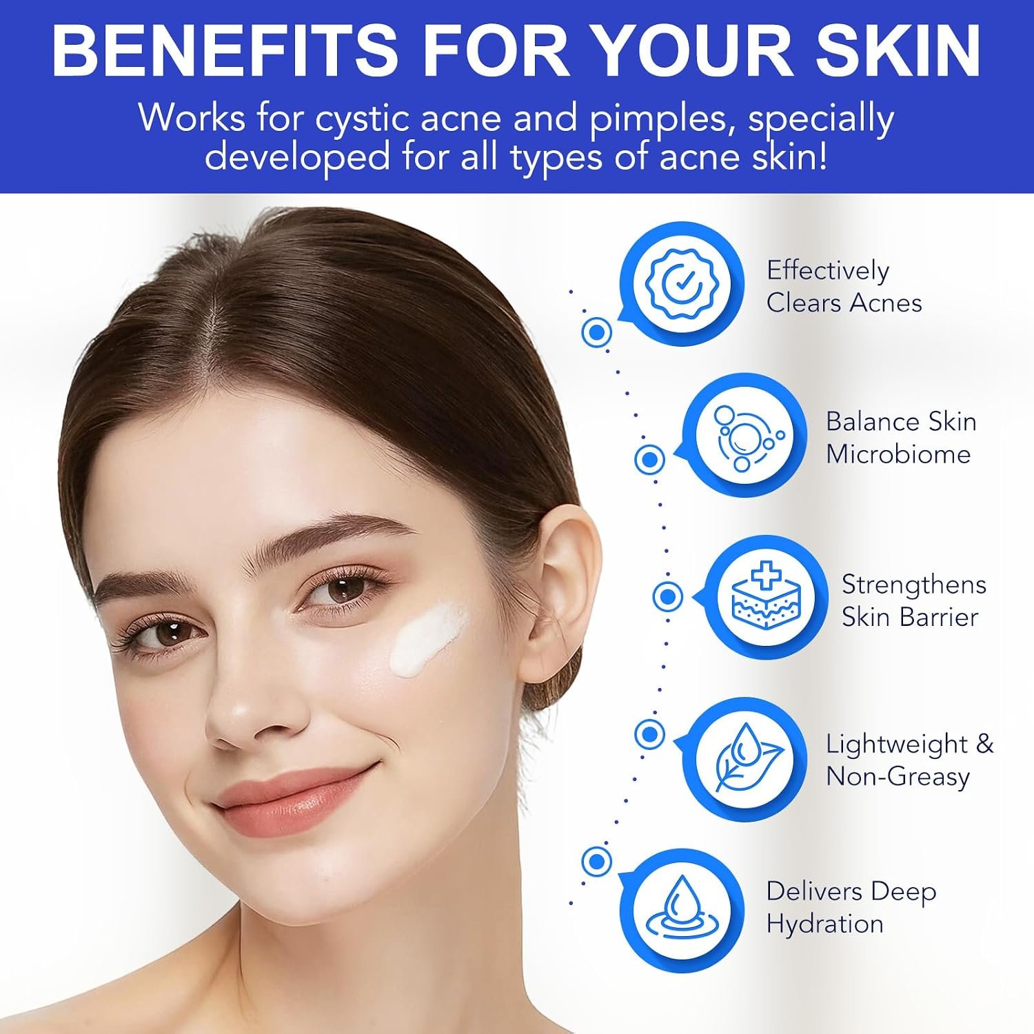 Acne Treatment for Face, Folliculitis Cream with 1% Salicylic Acid for Cystic – Multi-Purpose Gentle Herbal Formula for Scalp, Face & Body – Soothes Redness, Helps Prevent New Pimples, Fast Acting - Image 4