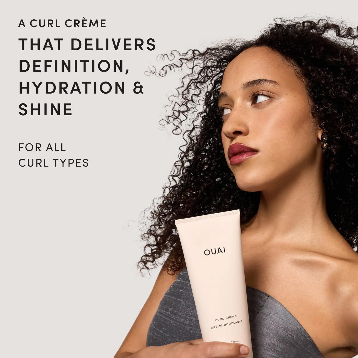 OUAI Curl Cream - Curl Defining Cream with Chia & Linseed Oil - Enhances Definition, Hydration & Shine - Tames Frizz & Protects from Humidity - Silicone-Free Curly Hair Products for Women (8 oz) - Image 2