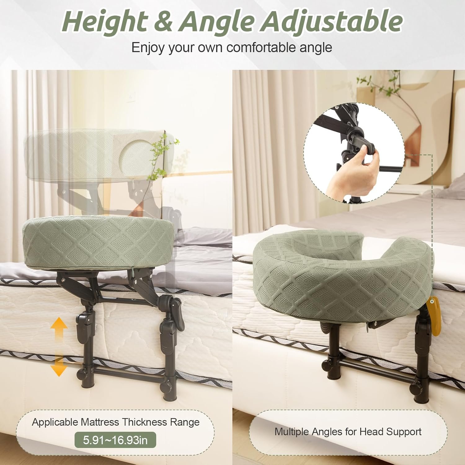 Massage Headrest for Bed, Adjustable Massage Face Cradle at Home, Portable Massage Table Kit for Sleeping Mattress, Face Down Pillow After Eye Surgery - Image 5
