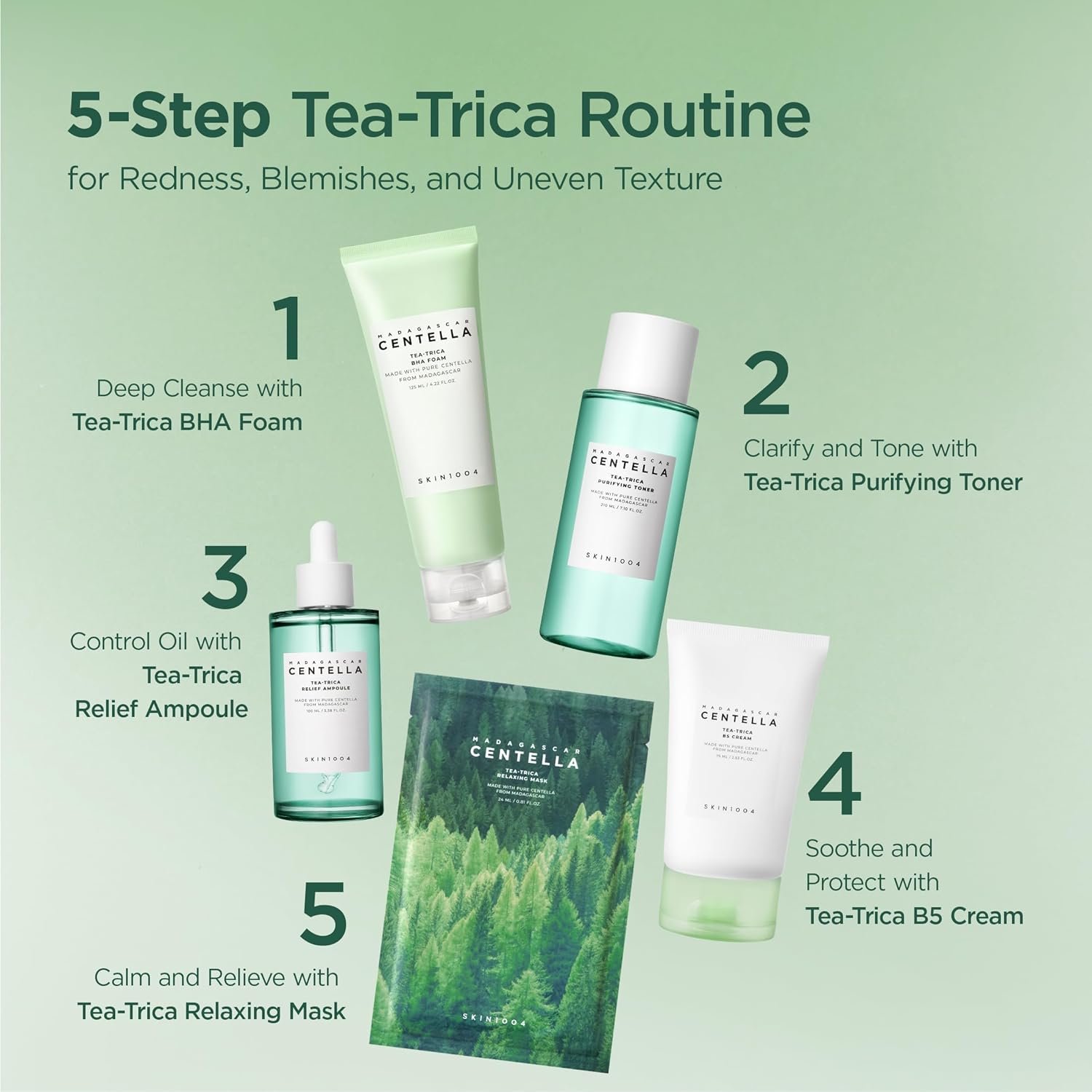 SKIN1004 Tea-Trica Spot Cream, Spot Treatment with Centella Asiatica & Tea Tree, Face Moisturizer for Soothing Targeted Areas, Cica Cream for Clear-looking Skin, Korean Skin Care, 0.67 fl.oz / 20ml - Image 8