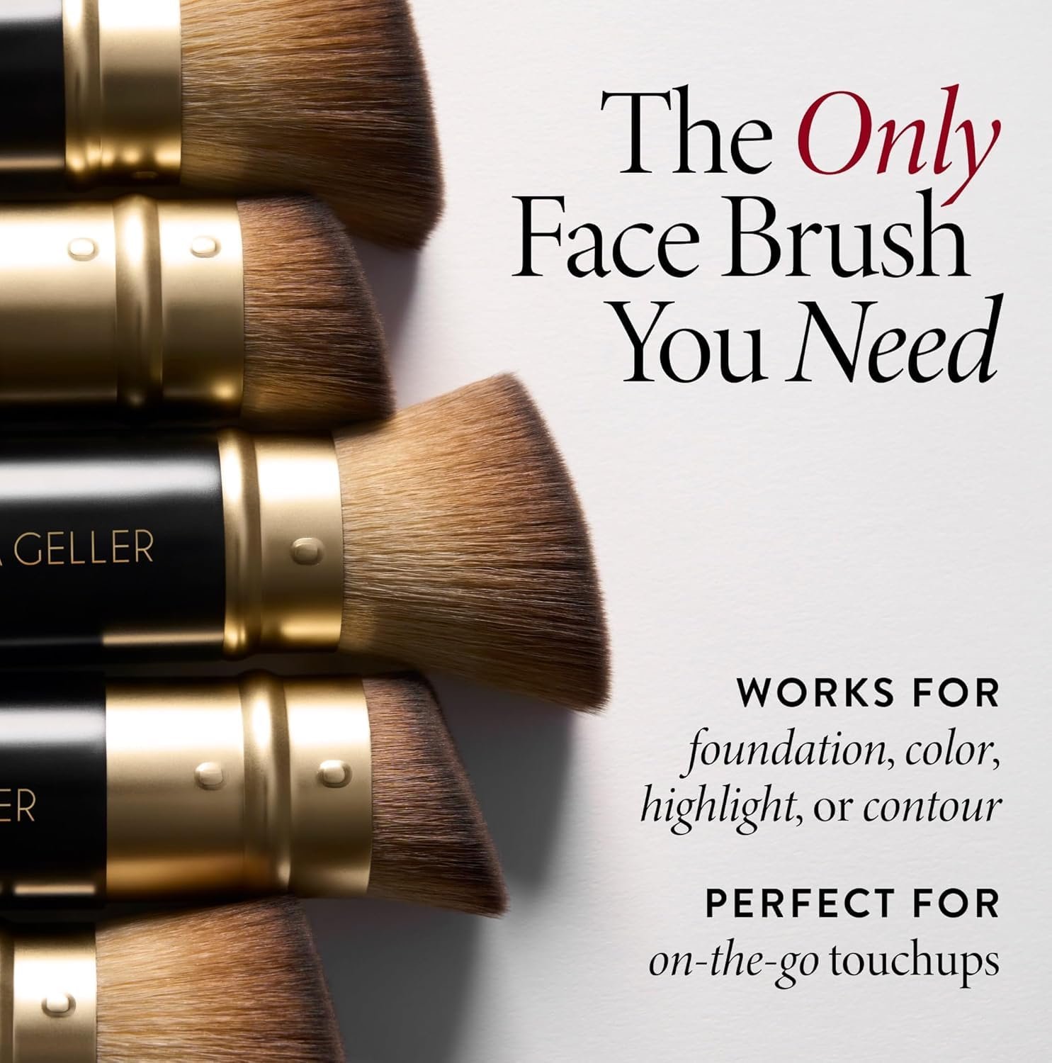 LAURA GELLER NEW YORK Baked Starter Kit - Full Coverage: Double Take Powder Foundation + Best of the Best Face Palette + Retractable Angled Kabuki Brush (03 Light) - Image 7