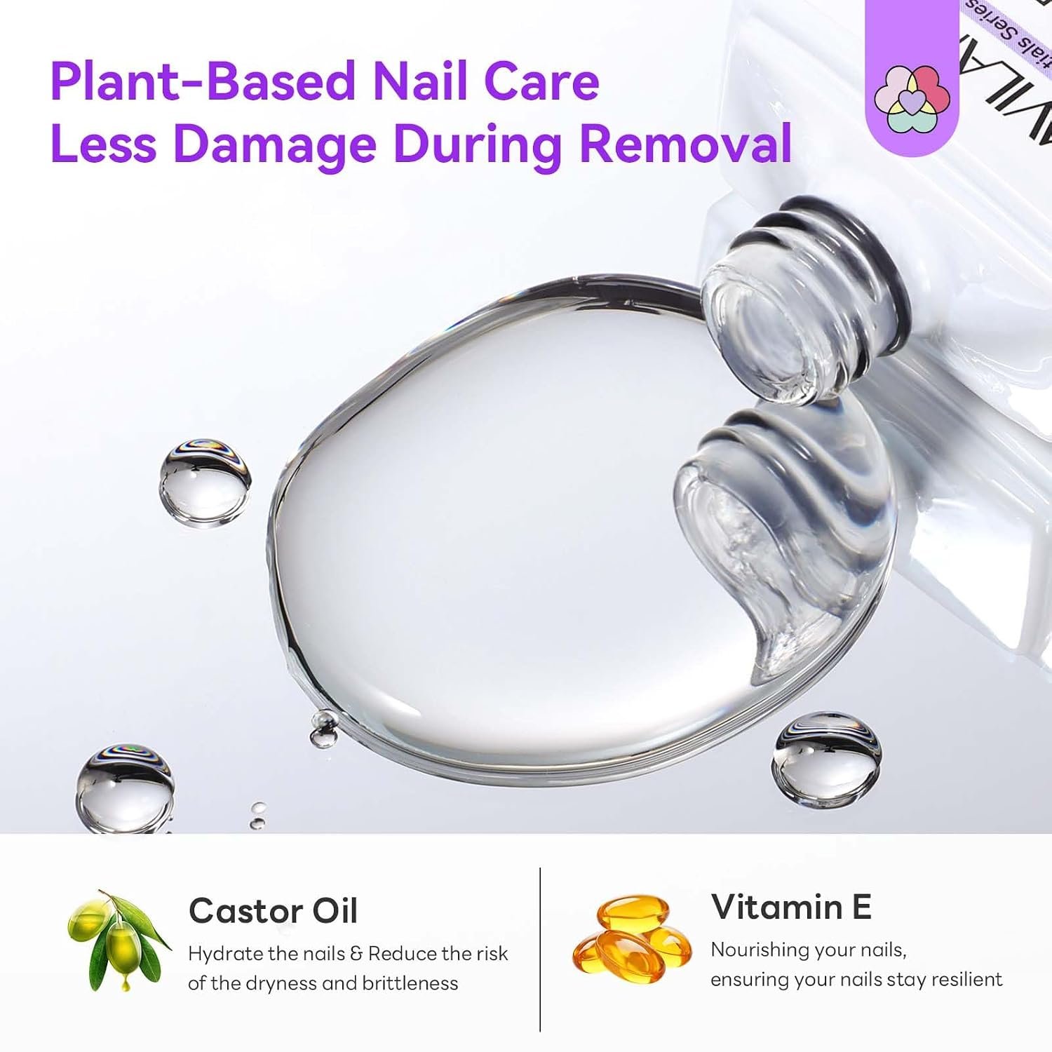 SAVILAND Essentials Dip Powder Remover Kit: Dip Nail Removal With Nail File Buffer For Dip Nails Gel Remove No Need Foil Soaking or Wrapping Easy to Use Home Manicure 15ml - Image 5