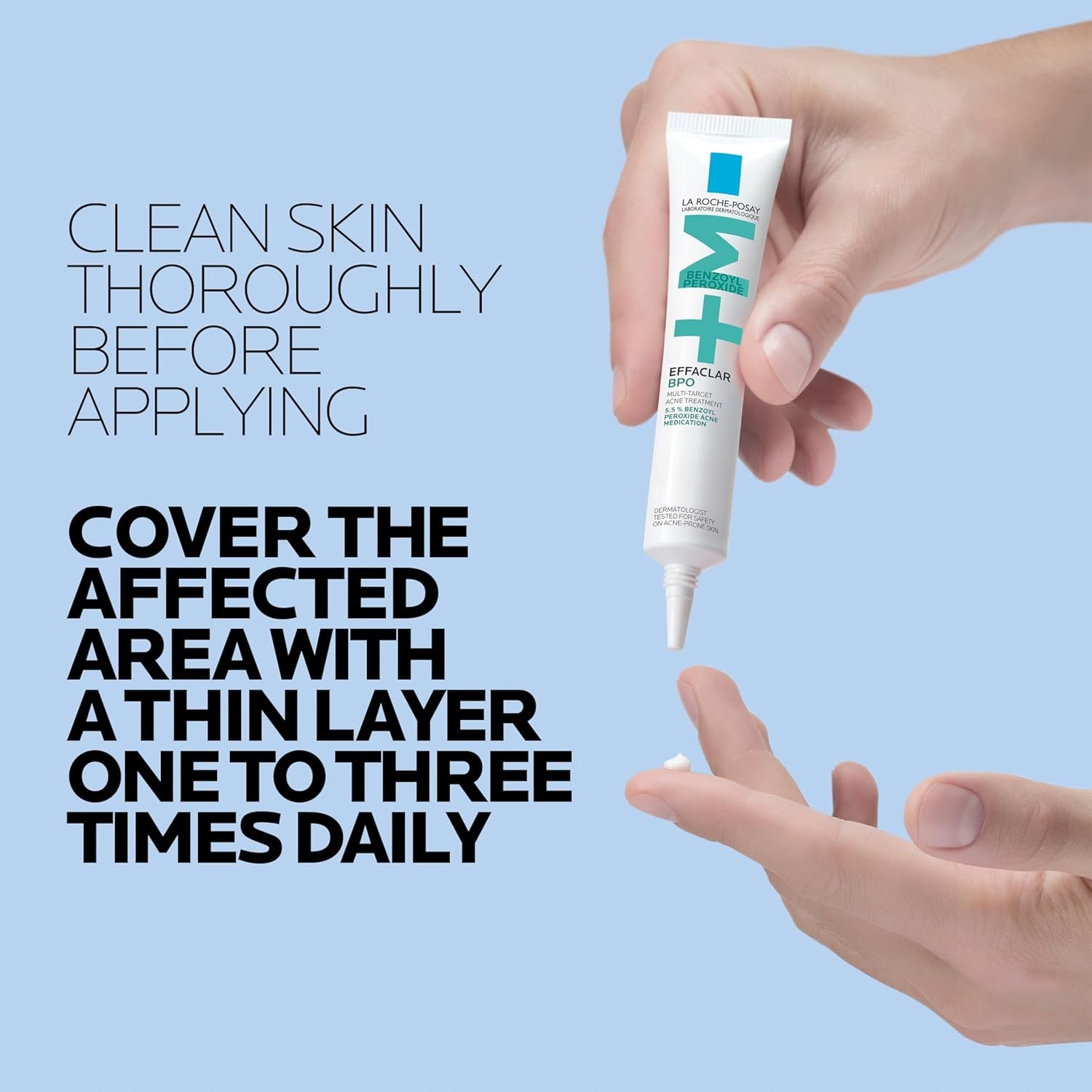 La Roche-Posay Effaclar BPO Multi-Target Acne Treatment with 5.5% Micronized Benzoyl Peroxide, Acne Cream for Face, Targets Oily Skin, Blackheads & Prevents Pimples - Image 7